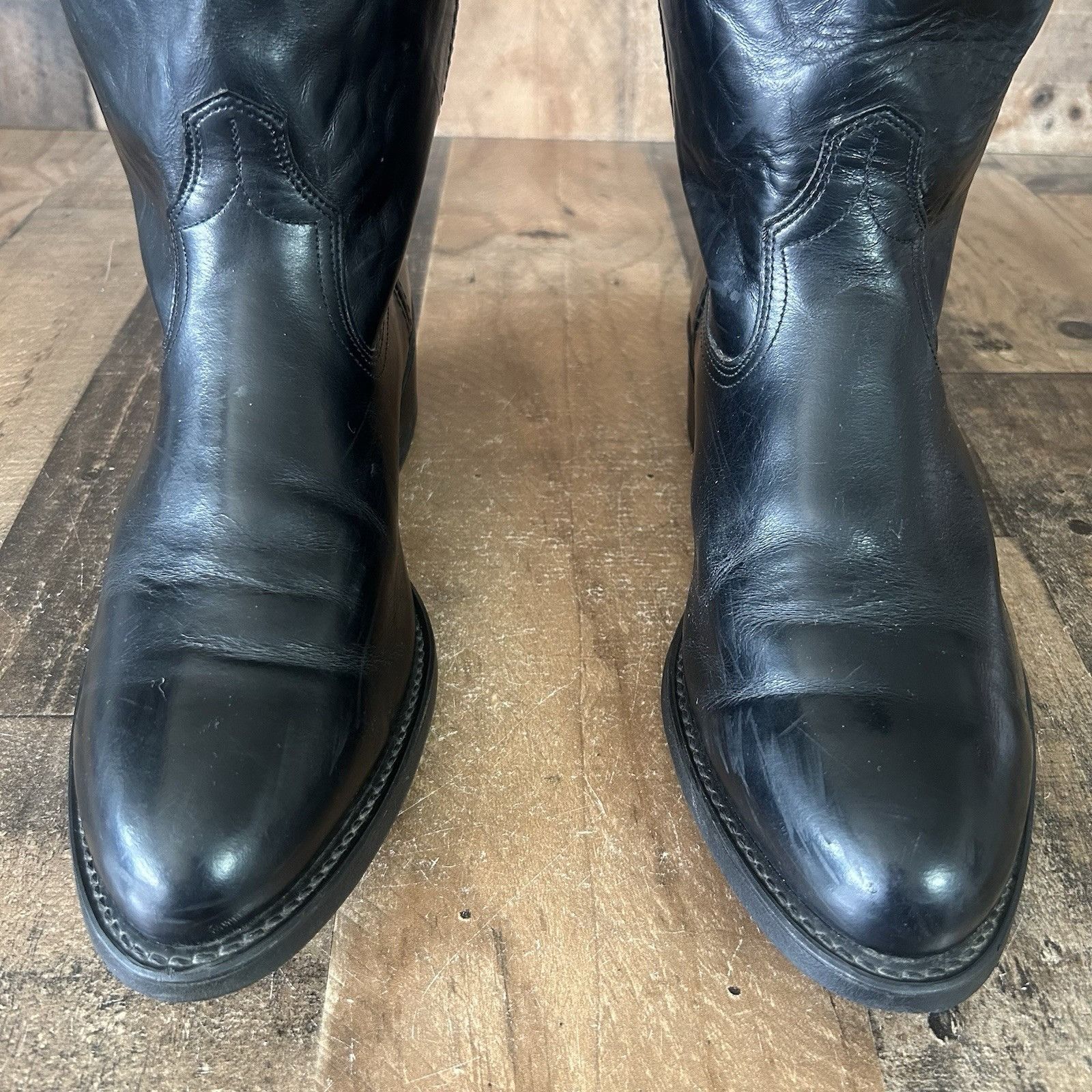 Acme Clothing Acme Vintage Black Oil Resistant Cowboy Boots Mens 10.5 EW Size US 10.5 / EU 43-44 - 10 Thumbnail