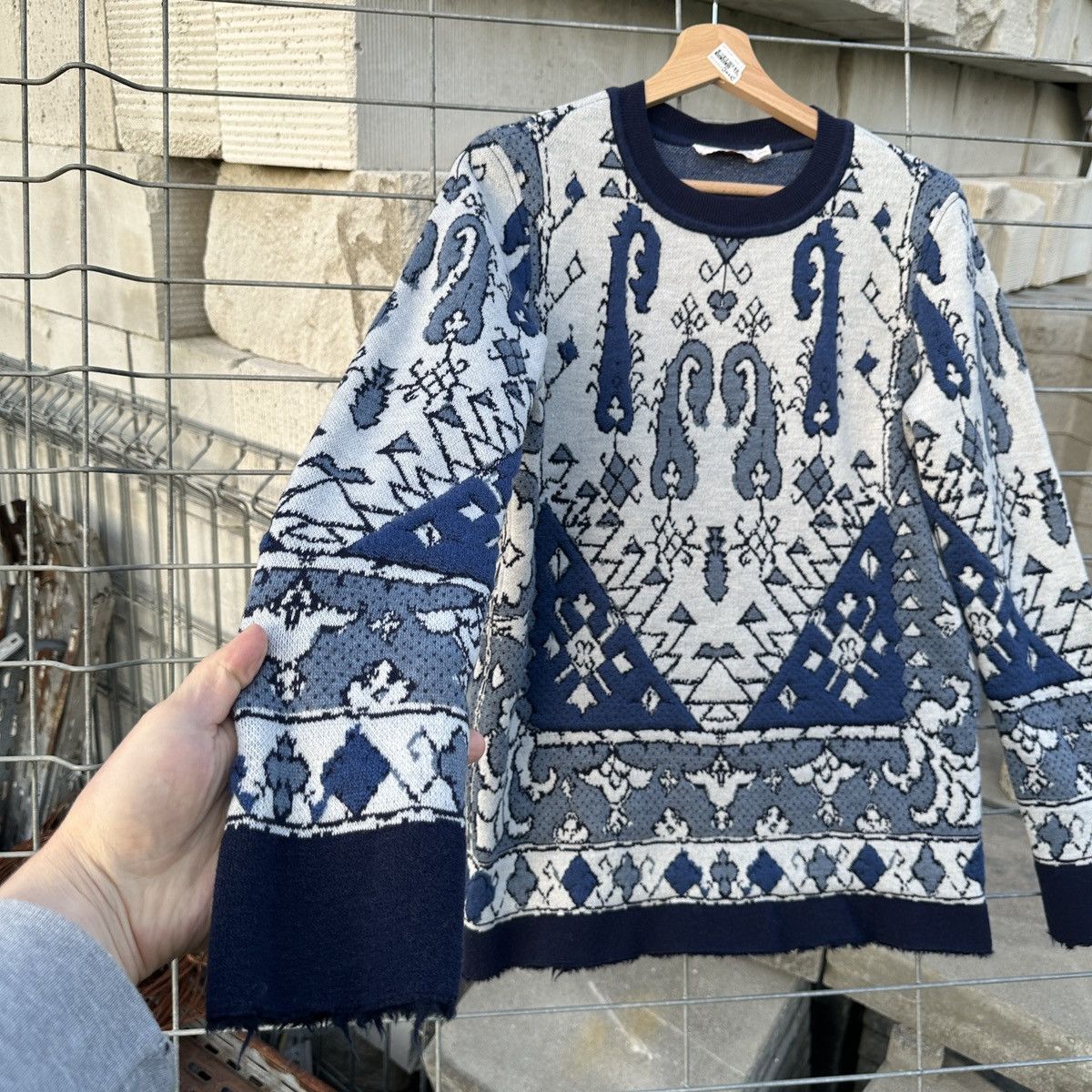 Tory Burch Tory Burch Tapestry Jacquard Sweater Knitwear M Damask Wool Size M / US 6-8 / IT 42-44 - 5 Thumbnail