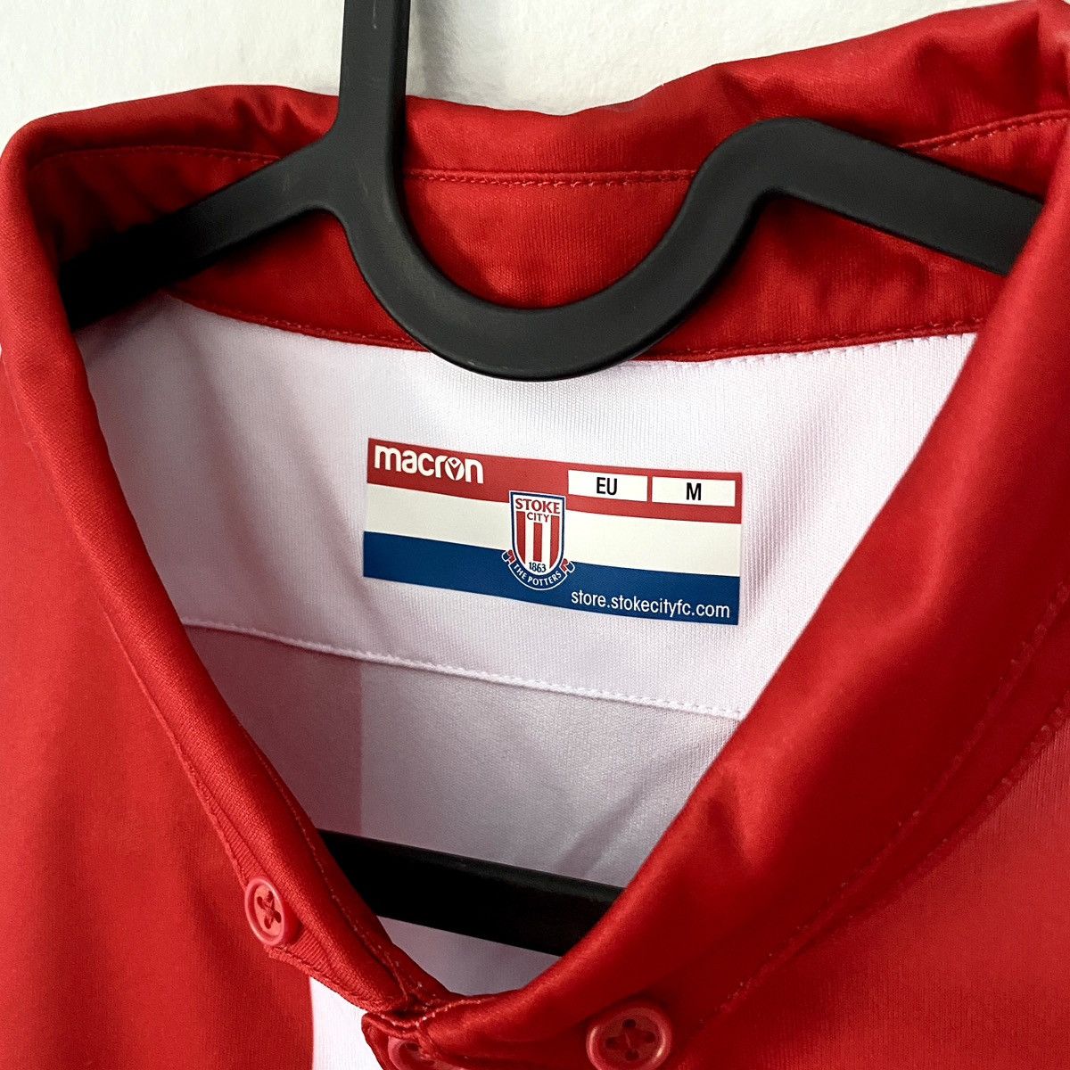 Macron 2019 2020 Stoke City England Macron Home Soccer Jersey Shirt Size US M / EU 48-50 / 2 - 6 Thumbnail