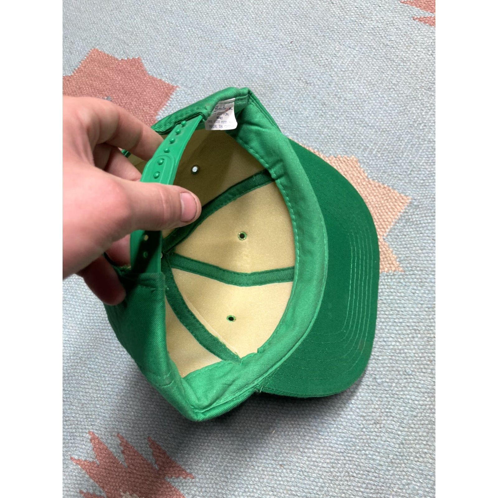 Vintage VINTAGE SnapBack hat cap Layne patch granite construction green adjustable Men Adjustable Green Snapback Hats Size ONE SIZE - 6 Thumbnail