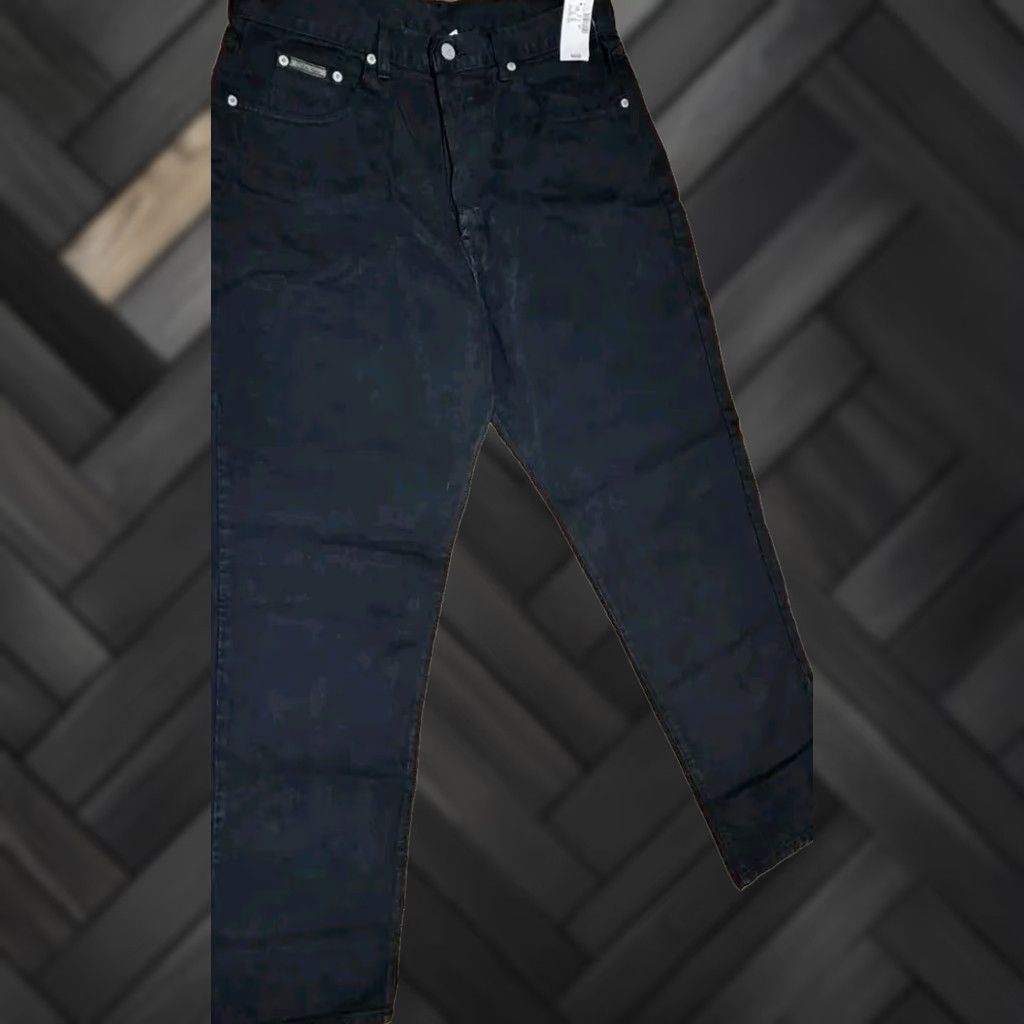 Calvin Klein VINTAGE Calvin Klein Jeans Womens 30X32 Button Fly Denim Black NWT CK 90s Retro Logo Jeans Womens Size 36" / US 14 / IT 50 - 1 Thumbnail