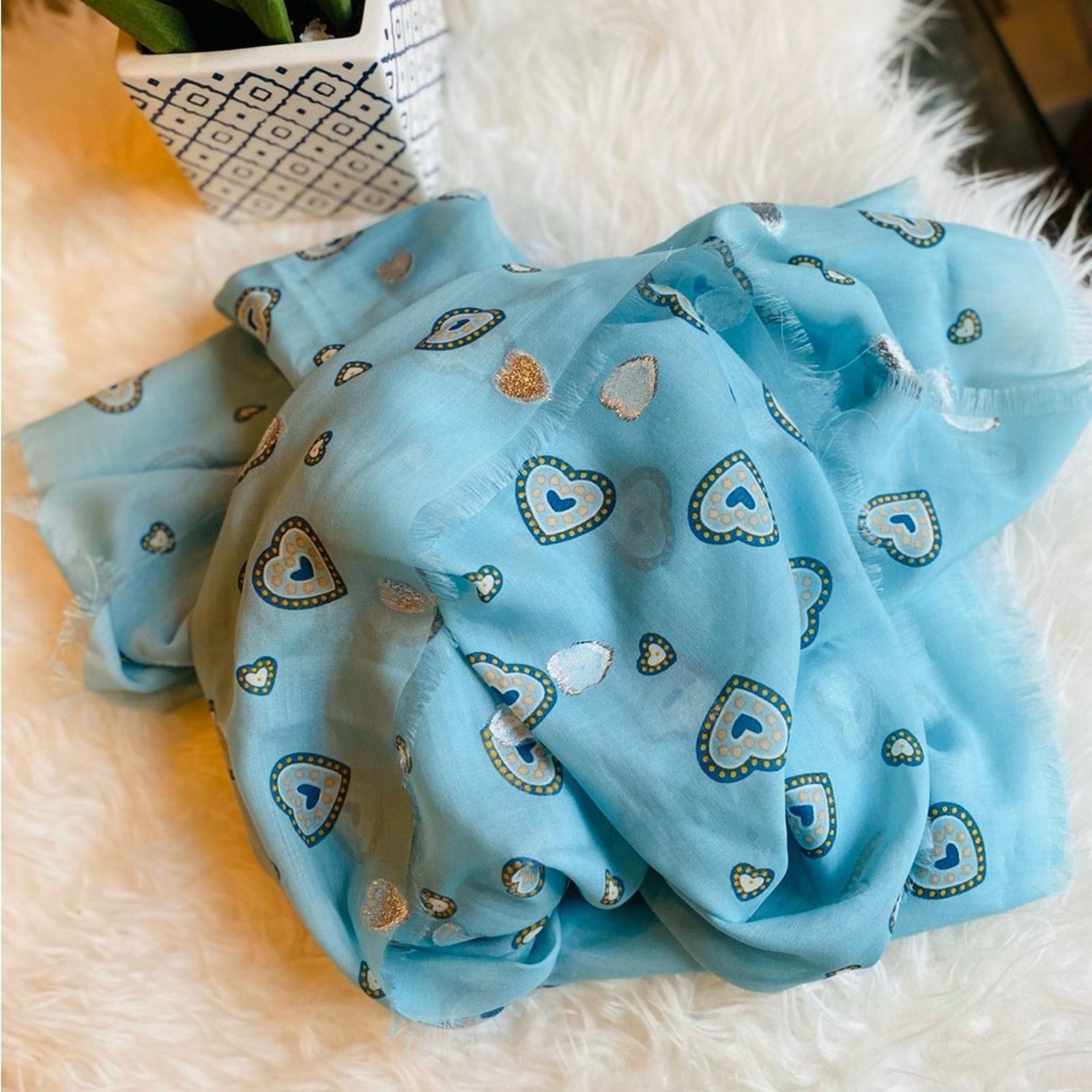 Coach Coach Western Heart Oversized Square Scarf Size ONE SIZE - 2 Thumbnail