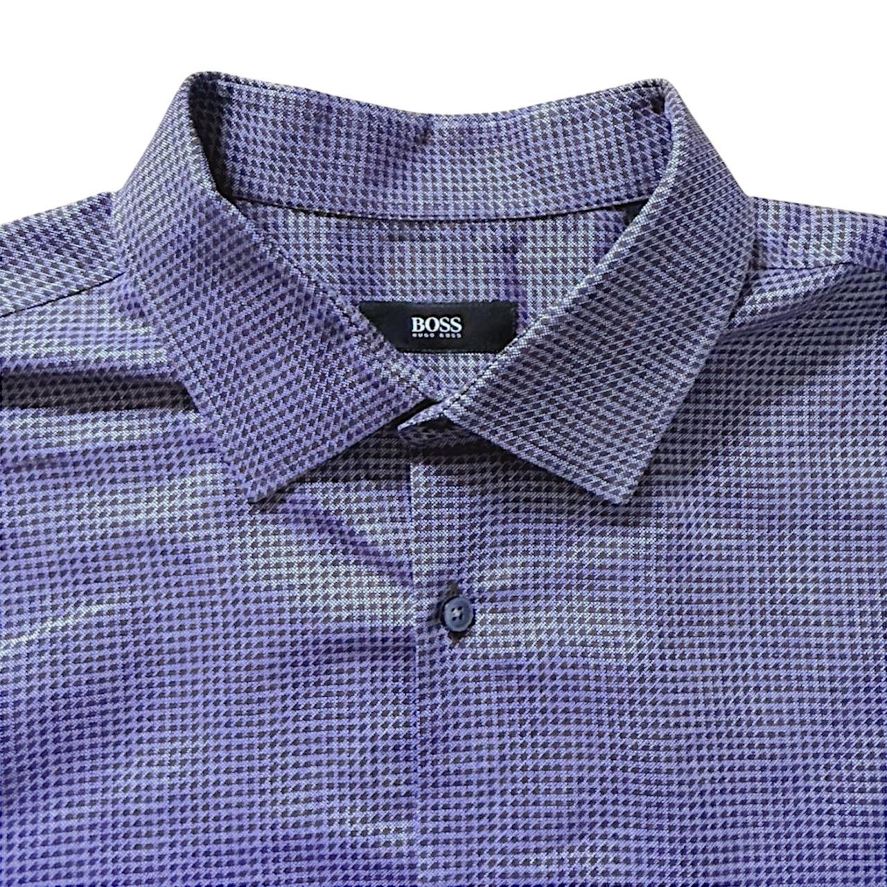 Hugo Boss Hugo Boss Blue/Brown Shirt | Size 16.5 Size US L / EU 52-54 / 3 - 3 Thumbnail