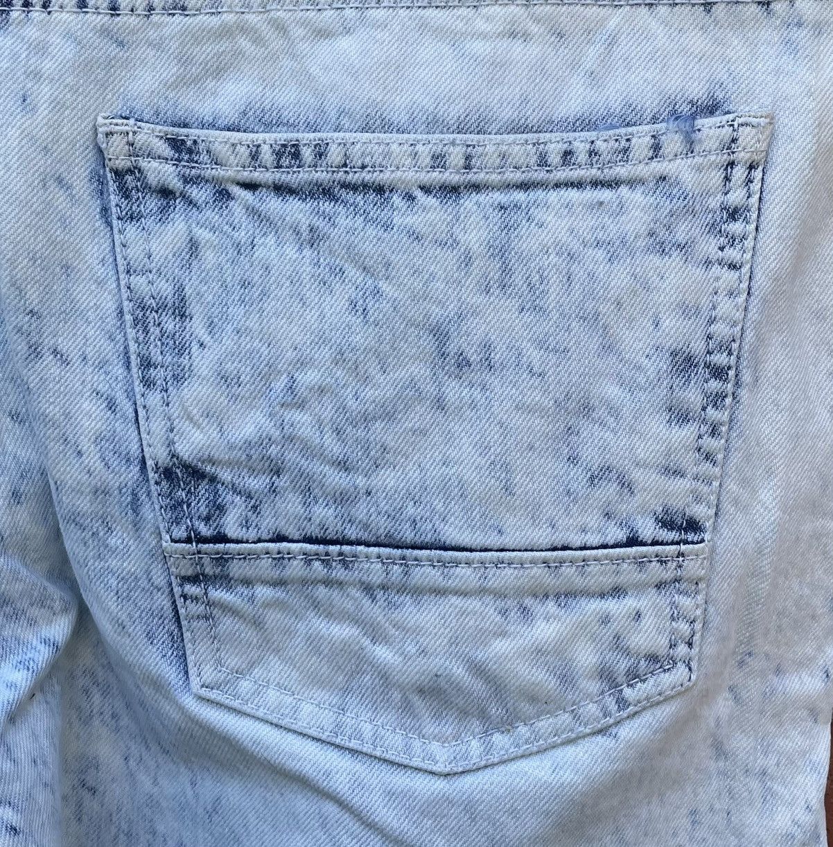Marc Ecko Marc Ecko Cut & Sew Light Blue Acid Wash Moto Denim Jeans Size US 38 / EU 54 - 7 Thumbnail