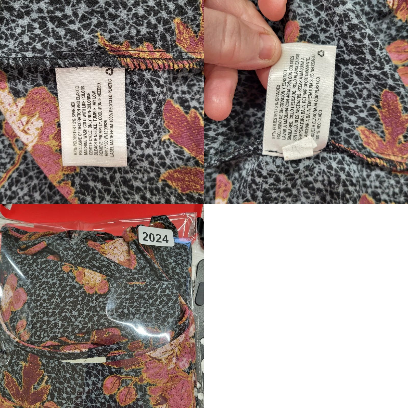 Vintage Knox Rose Shirt Women’s XXL Liberty Floral Black Pheasant Boho Tassel Witchy Top Size XXL / US 16-18 / IT 52-54 - 9 Thumbnail