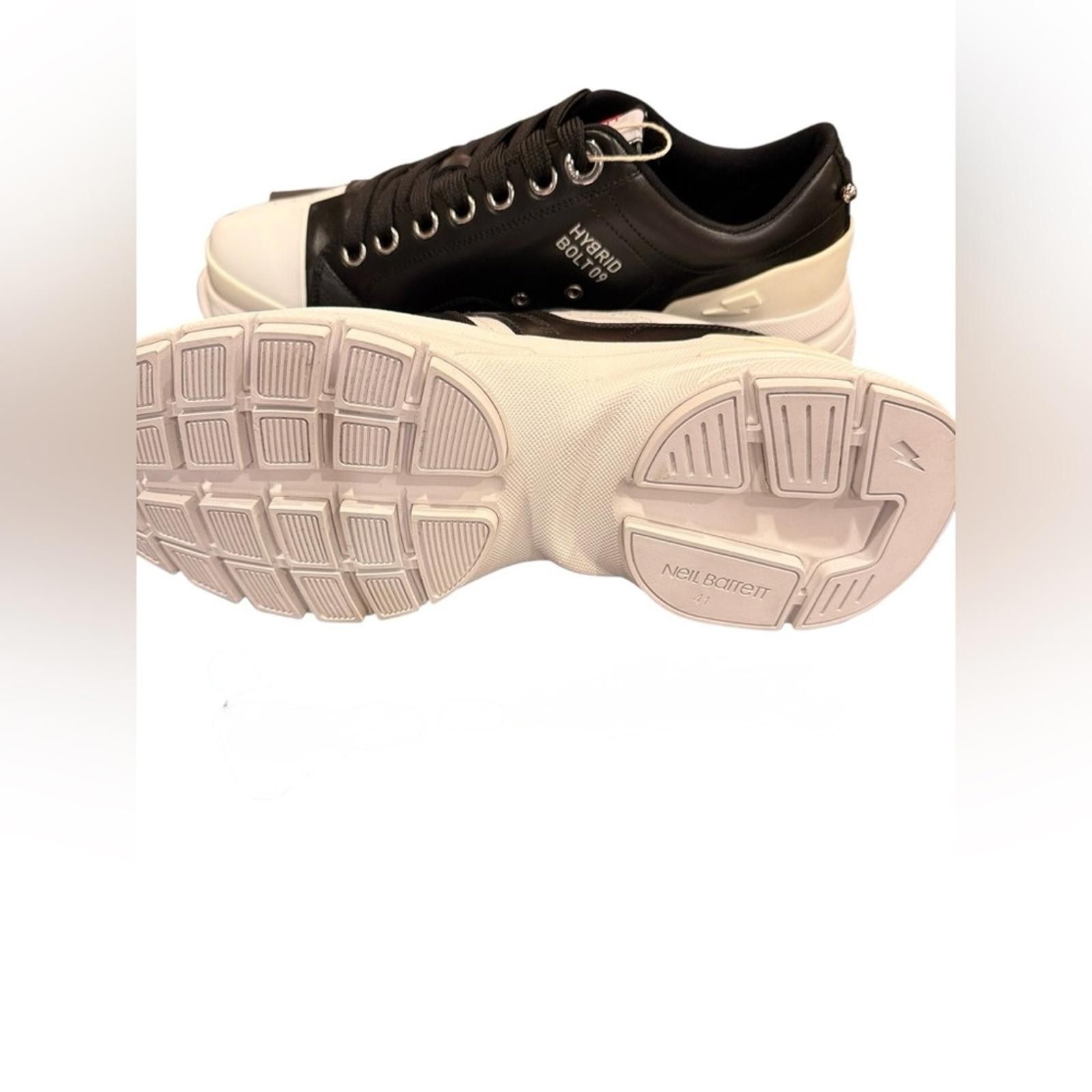 Neil Barrett Neil Barrett Hybrid Bolt 09Leather Sneakers Sz 8 Size US 8 / EU 41 - 5 Thumbnail
