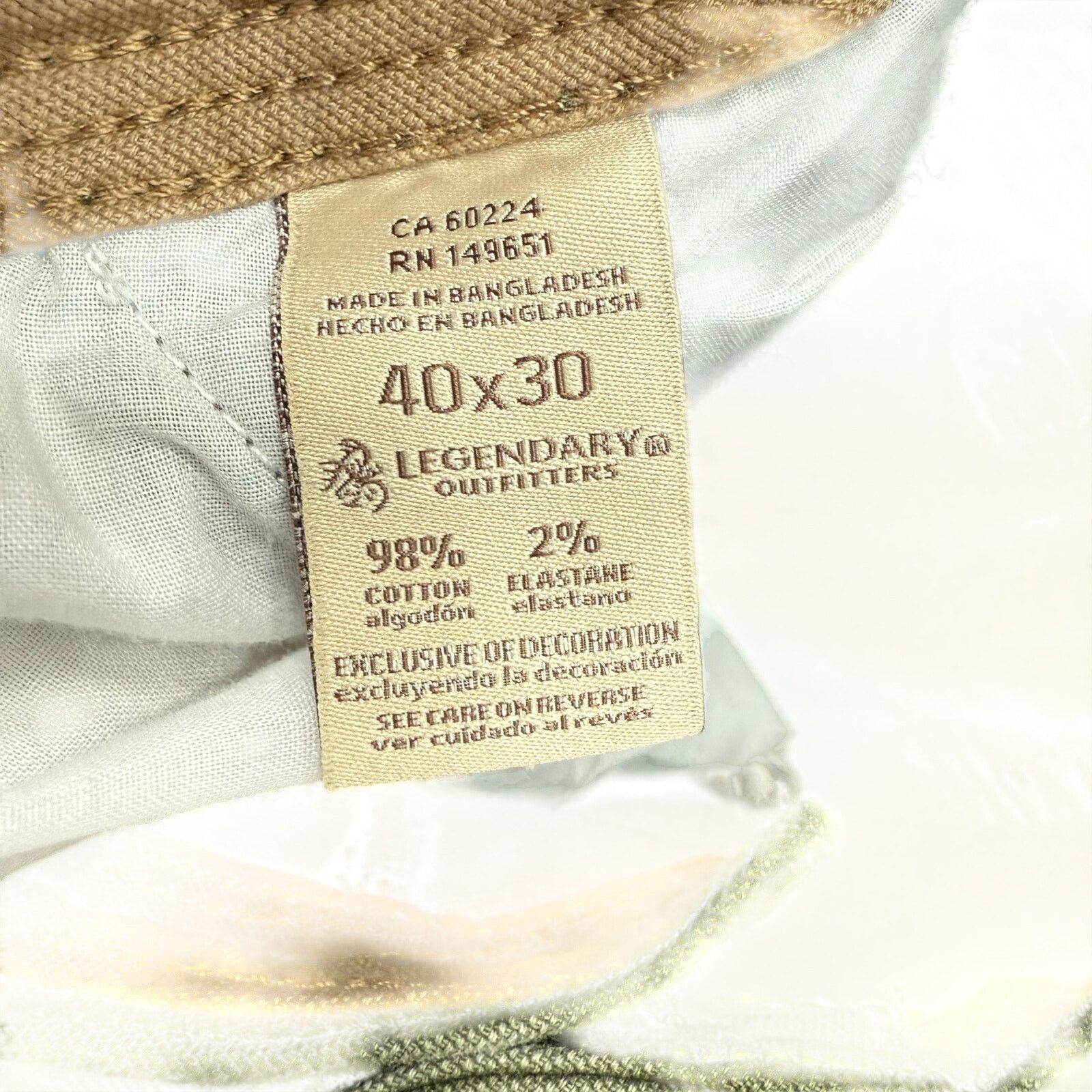 Legendary Goods Legendary Outfitters Men's Pants 40X30 Canvas #G714 Size US 40 / EU 56 - 3 Thumbnail