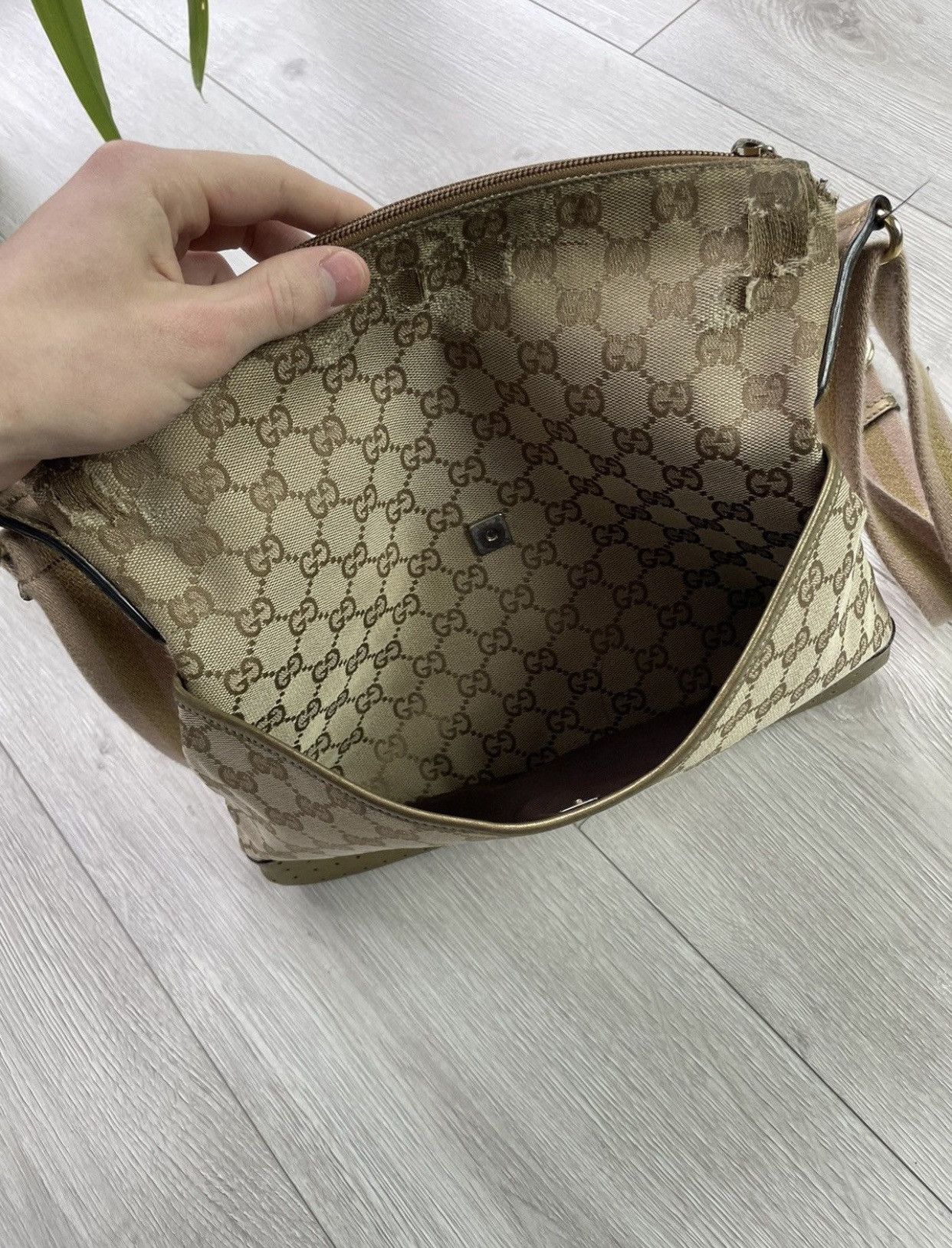 Gucci × Vintage Gucci GG Supreme monogram canvas bag messenger Size ONE SIZE - 12 Thumbnail