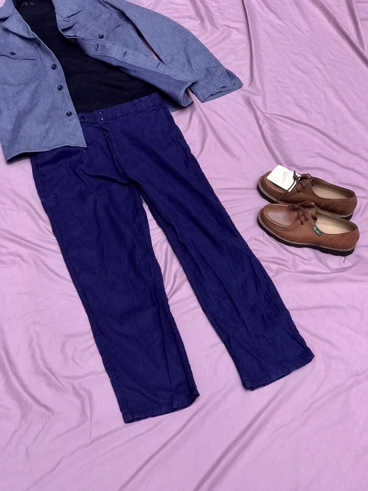 Other ANTIQUE MADE IN FRANCE GENUINE MOLESKIN WORK PANTS Size US 34 / EU 50 - 3 Thumbnail