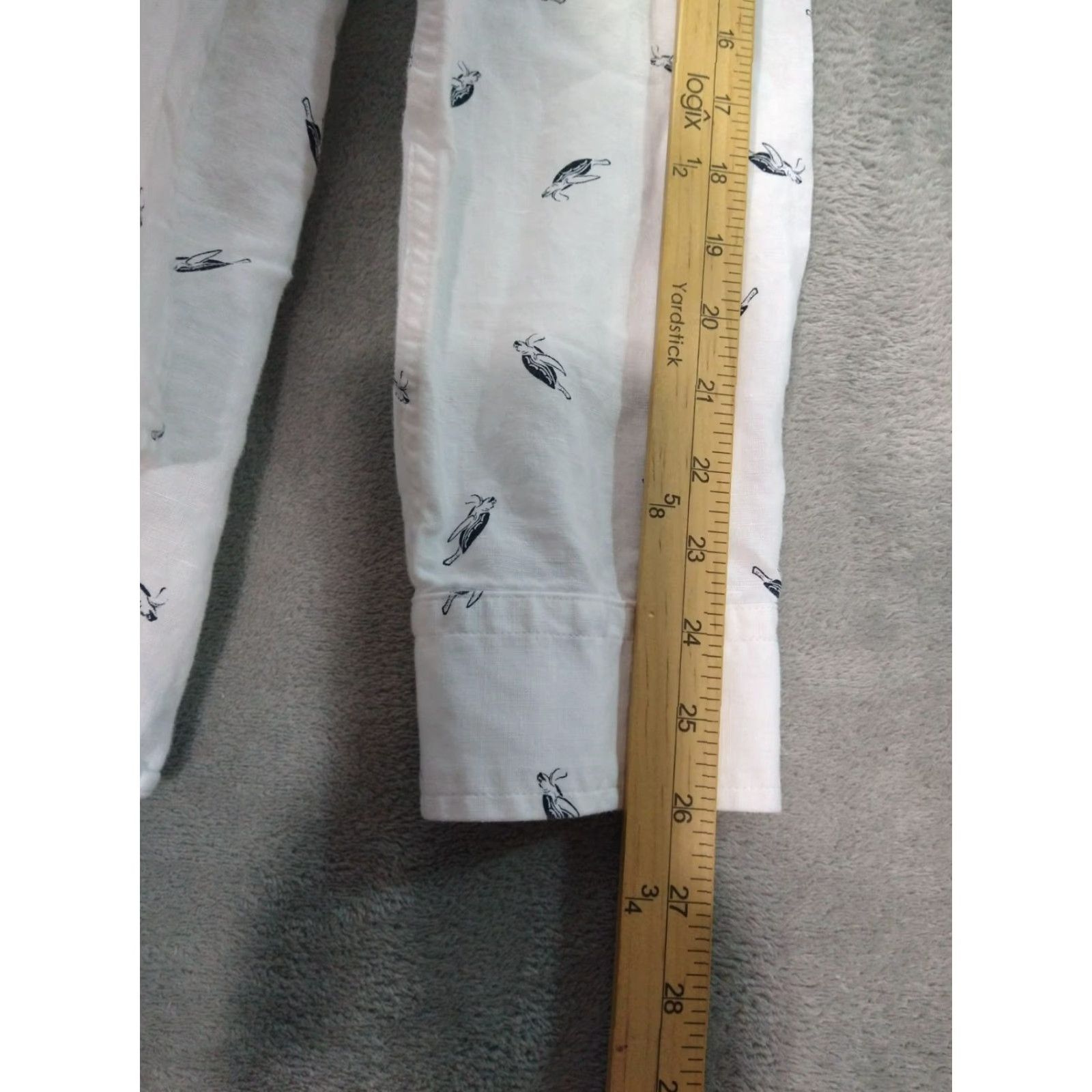 Banana Republic VINTAGE Banana Republic Shirt Mens XL White Linen Short Sleeve Slim Fit Turtles Size US XL / EU 56 / 4 - 6 Thumbnail