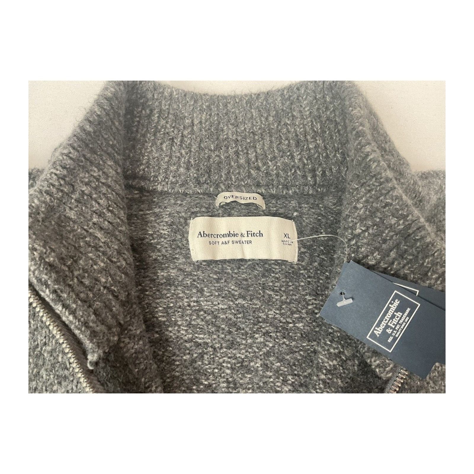 Abercrombie & Fitch Abercrombie & Fitch Mens Fair Isle Quarter Zip Sweater Wool Size US XL / EU 56 / 4 - 5 Thumbnail