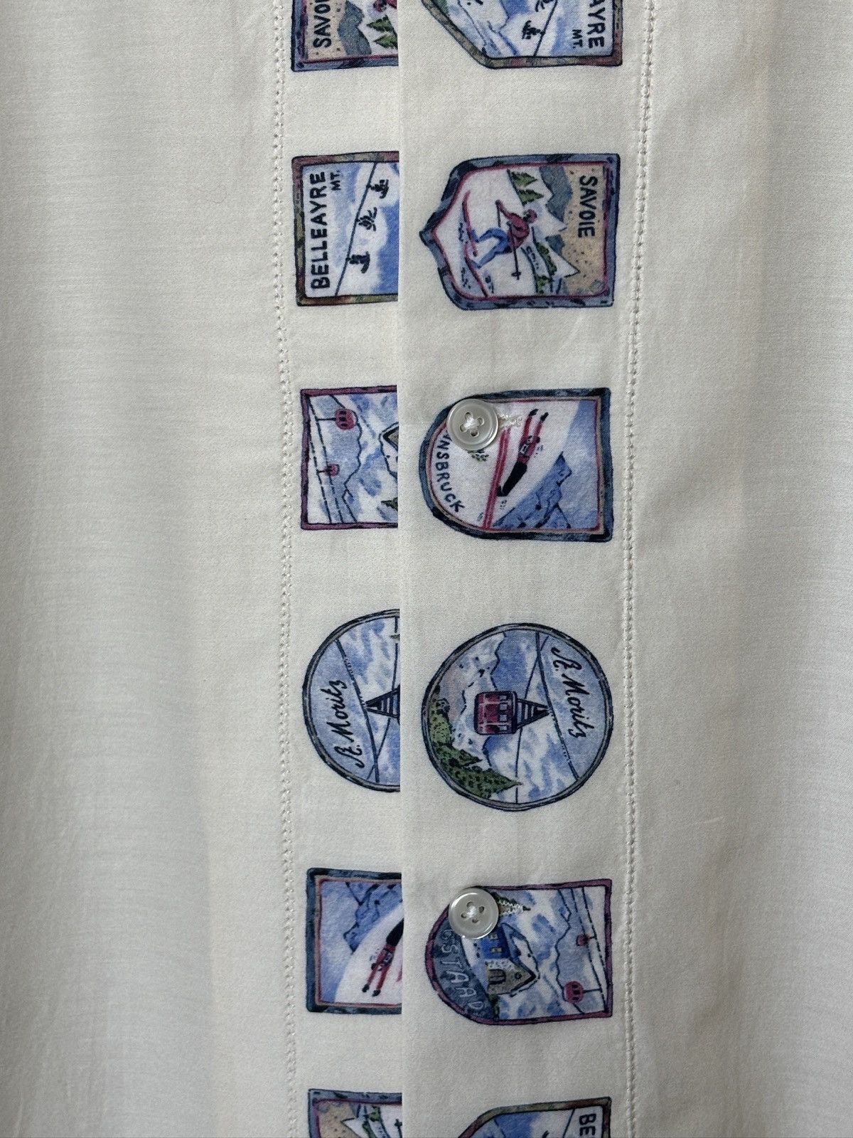 Bode BODE SILK SKI RESORT BUTTON UP SHIRT Size US XL / EU 56 / 4 - 5 Thumbnail