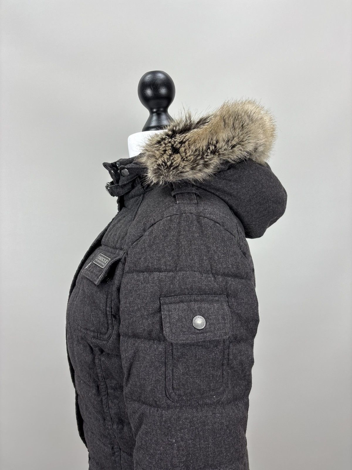 Barbour × Designer Womens parka Barbour International Size 6 Color Gray Size M / US 6-8 / IT 42-44 - 11 Thumbnail