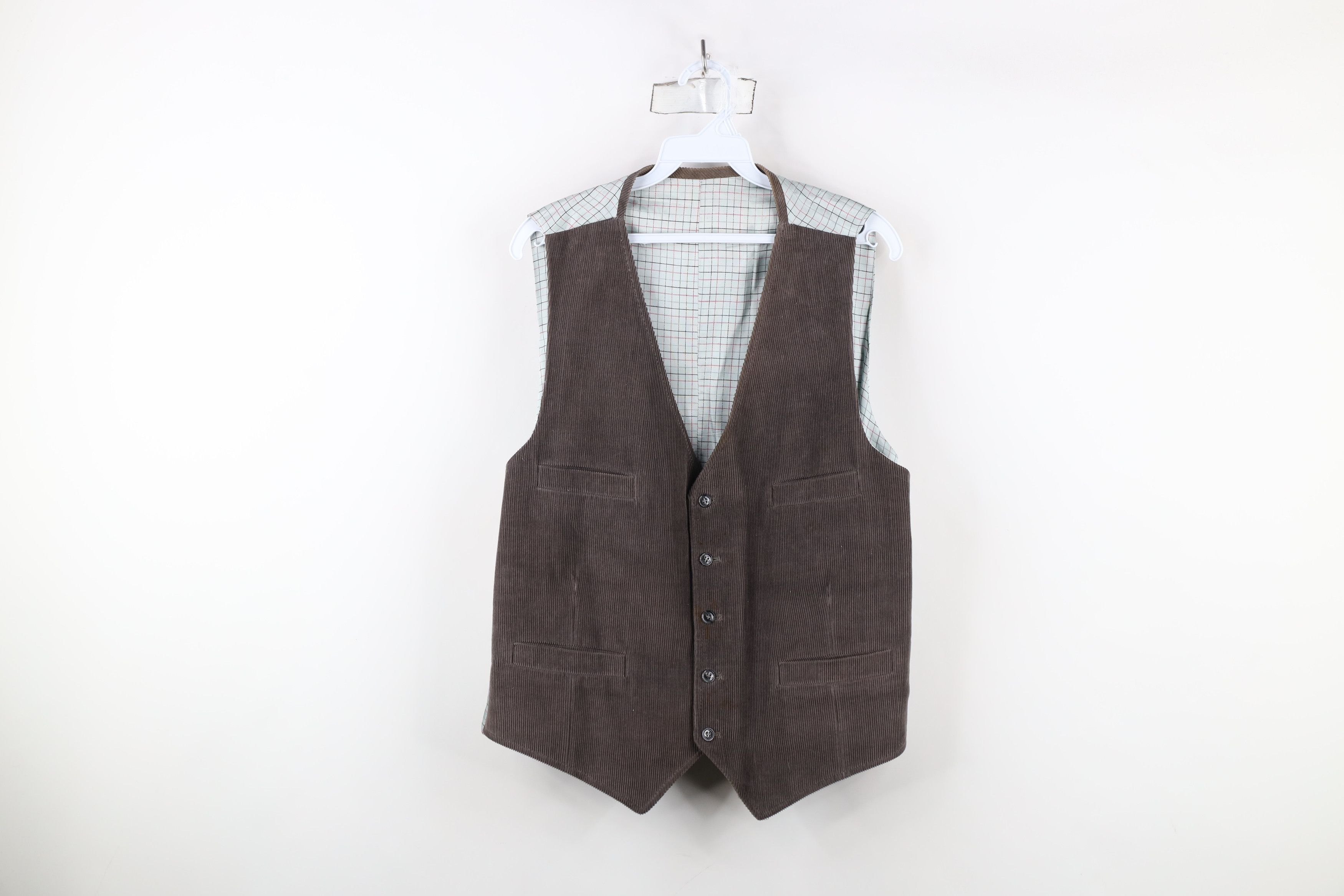 Vintage Vintage 70s Streetwear Buckle Corduroy Suit Vest Jacket USA Size US M / EU 48-50 / 2 - 1 Thumbnail
