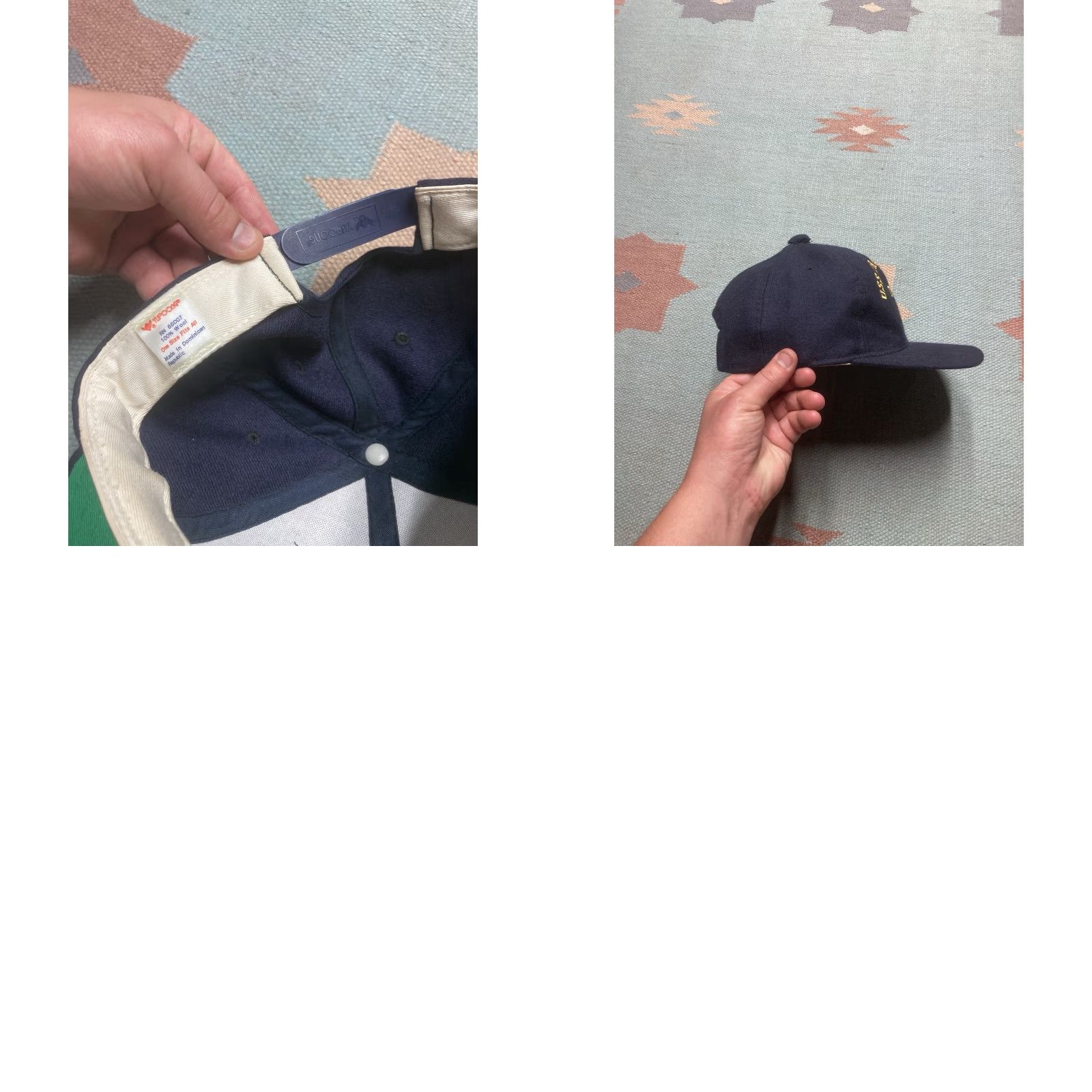 Vintage VINTAGE SnapBack Hat Wool Cap USS Thornhill DE 195 US Navy Military Men Adjustable Blue Wool Size ONE SIZE - 8 Thumbnail