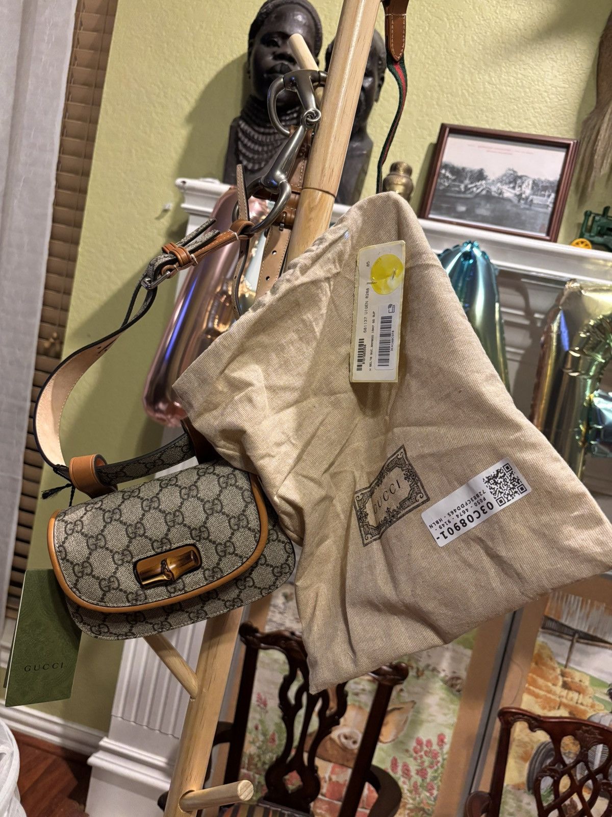 Gucci Gucci bamboo 1947 mini belt bag beige. Size ONE SIZE - 3 Thumbnail