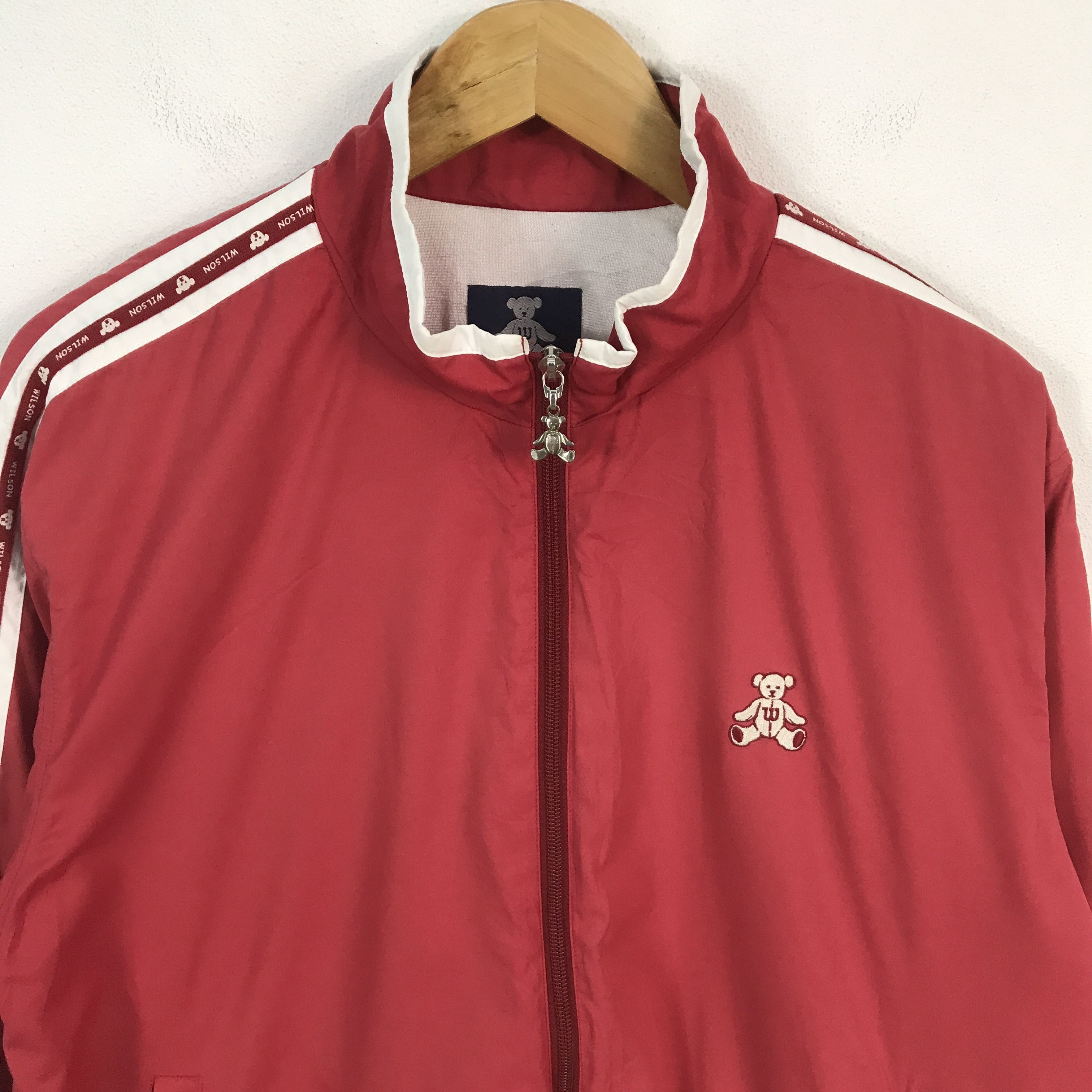 Vintage × Wilson wilson x bear windbreaker jacket Size US L / EU 52-54 / 3 - 3 Thumbnail