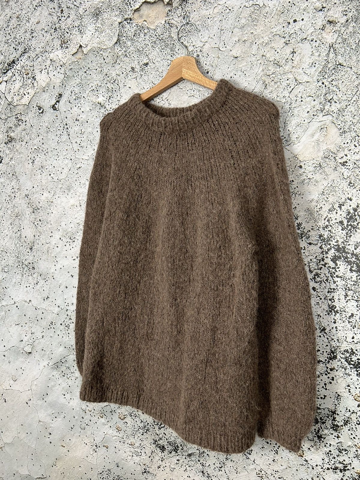 Vintage Vintage 90s Brown Handmade Knit Sweater Avantgarde Size US L / EU 52-54 / 3 - 2 Thumbnail