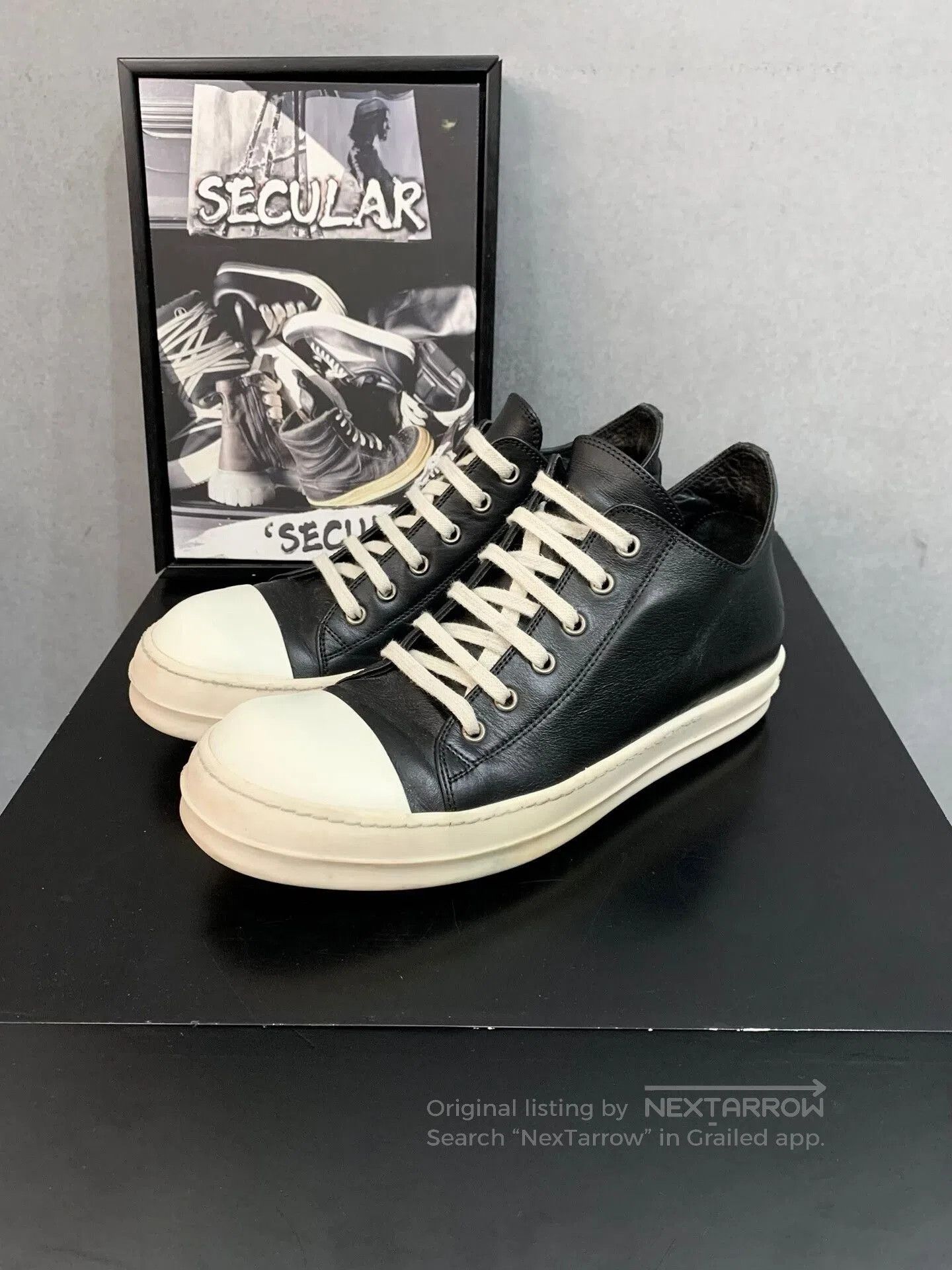Rick Owens Rick Owens Leather Low. Size US 8.5 / EU 41-42 - 2 Thumbnail