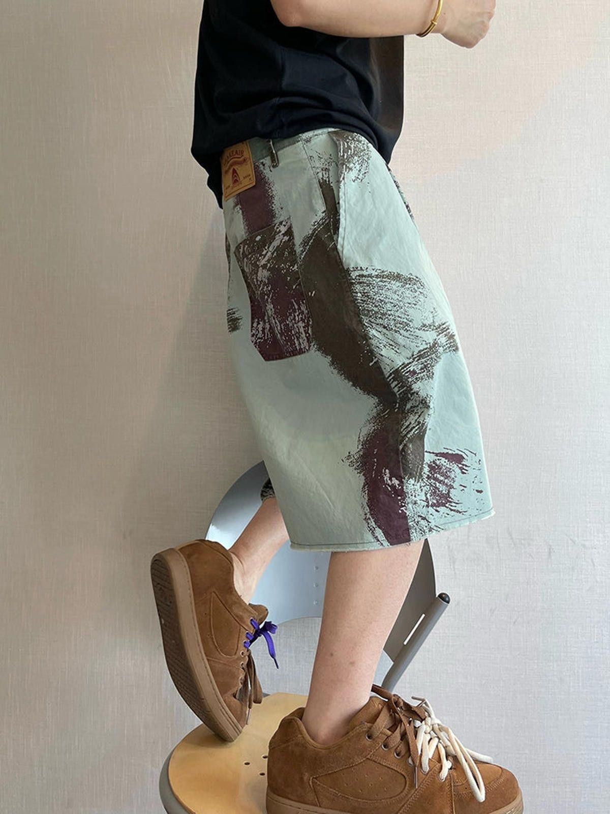 Vintage Contrast Tie Dye Shorts Size US 30 / EU 46 - 3 Thumbnail