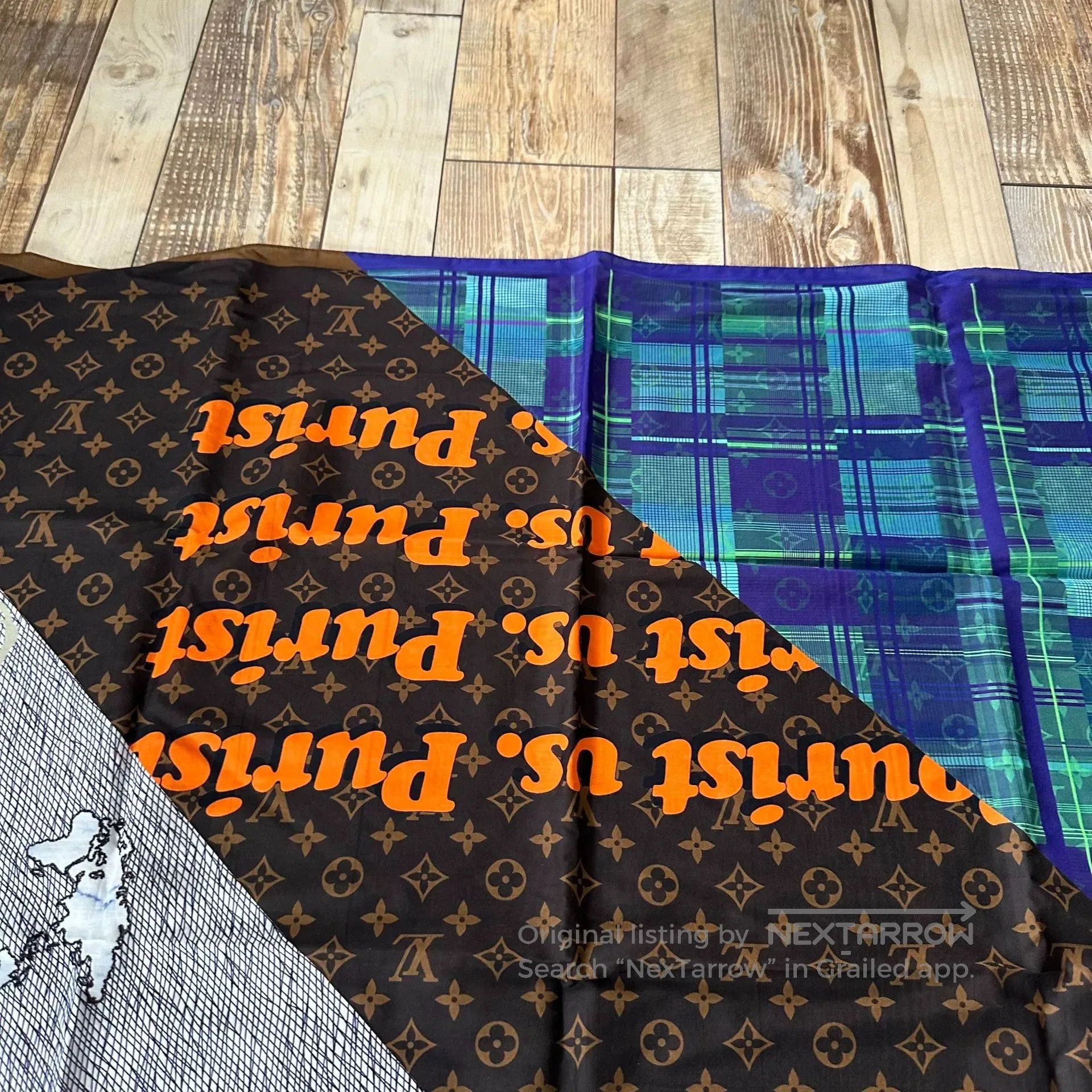 Louis Vuitton Louis Vuitton Virgil Slogan Triple Mask Scarf. Size ONE SIZE - 5 Thumbnail