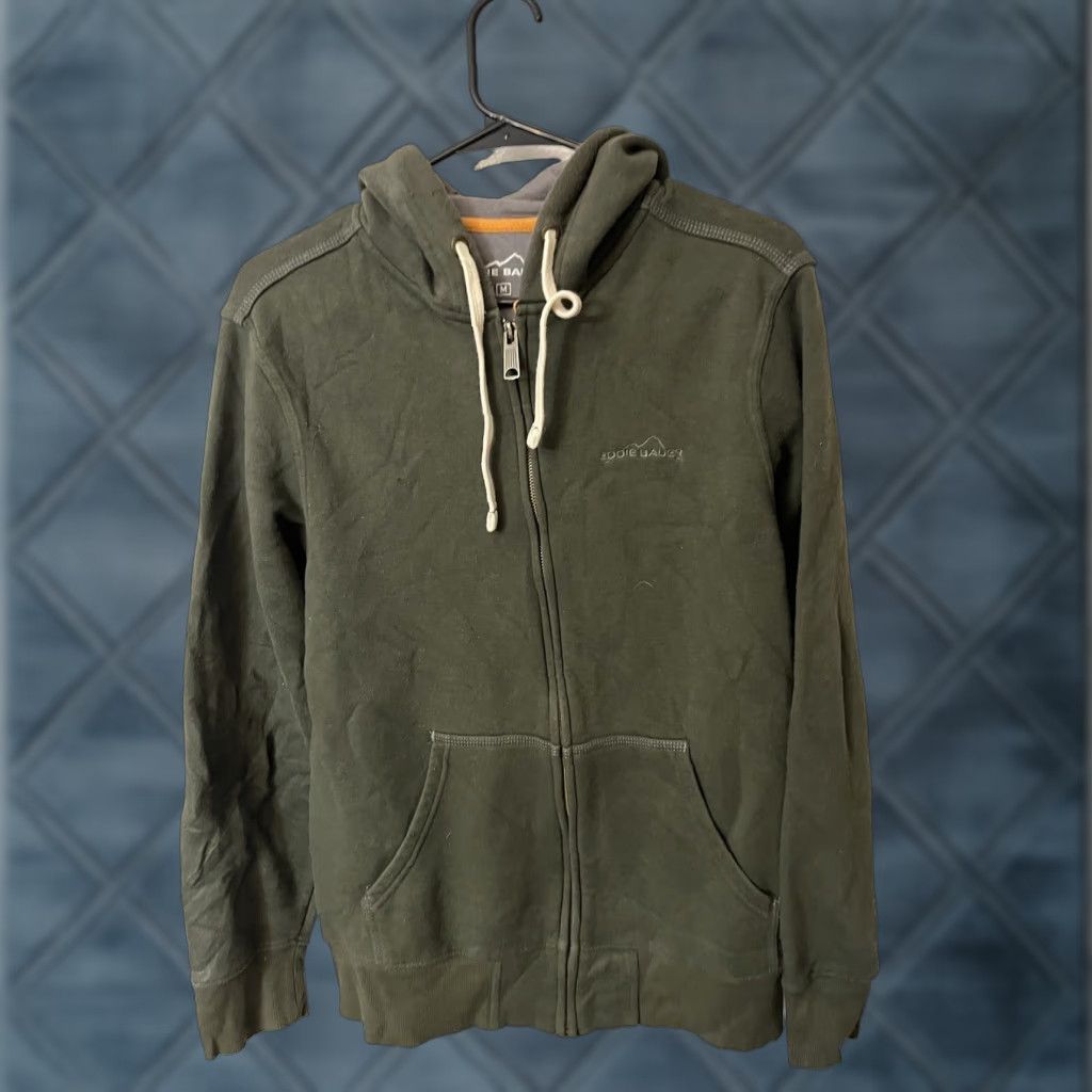 Eddie Bauer Eddie Bauer Men's Hoodie Jacket M Green Full Zip Casual Pockets Fleece Regular Fit Size US M / EU 48-50 / 2 - 1 Thumbnail
