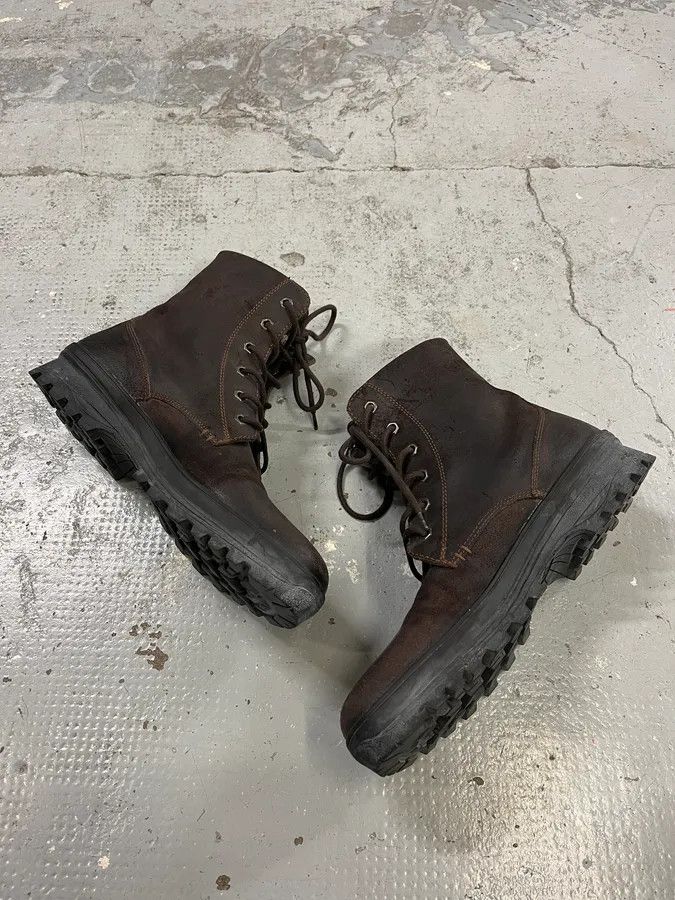 Moncler 2000s Moncler Army Brown Leather Boots Size US 13 / EU 46 - 3 Thumbnail