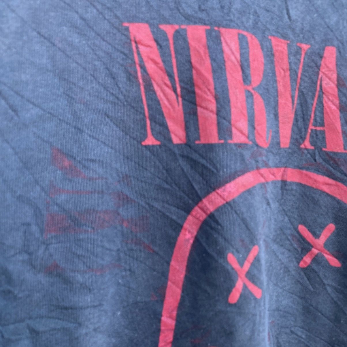 Band Tees × Nirvana × Vintage Nirvana Rare Vintage sun faded Paint A1 Size US XL / EU 56 / 4 - 3 Thumbnail