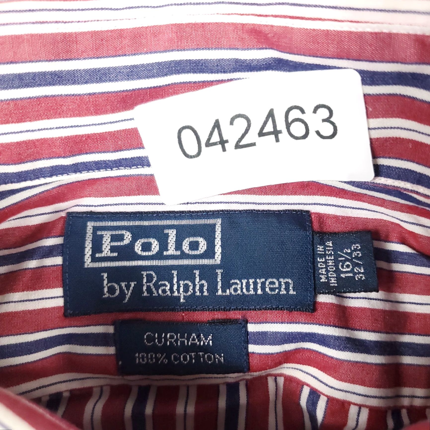 Ralph Lauren Ralph Lauren Dress Shirt Mens 16.5 Red Striped Long Sleeve Button-Down Size 42R - 6 Thumbnail