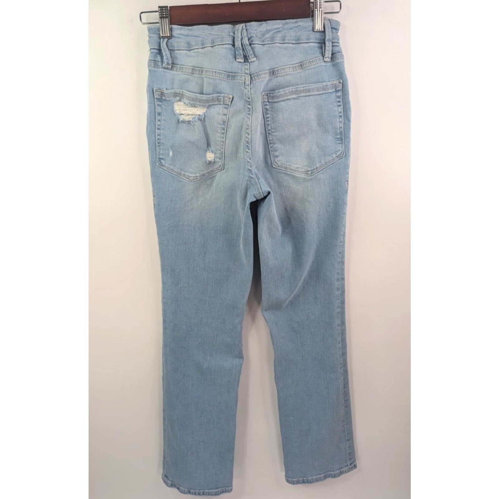 Good American Good American Good Straight Jeans Indigo with Natural Fray Hem Size 2/26 GST235T Womens Jeans Size 26" / US 2 / IT 38 - 3 Thumbnail