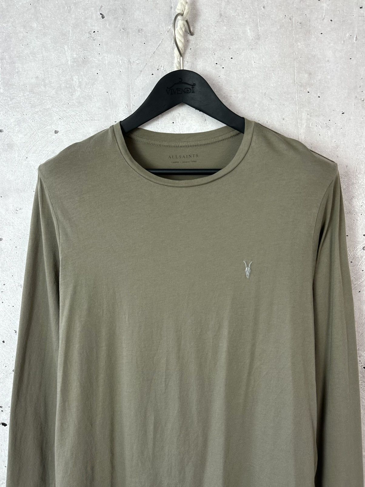 Allsaints Allsaints Tonic Khaki Crew Neck Cotton Long Sleeve Size US L / EU 52-54 / 3 - 2 Thumbnail