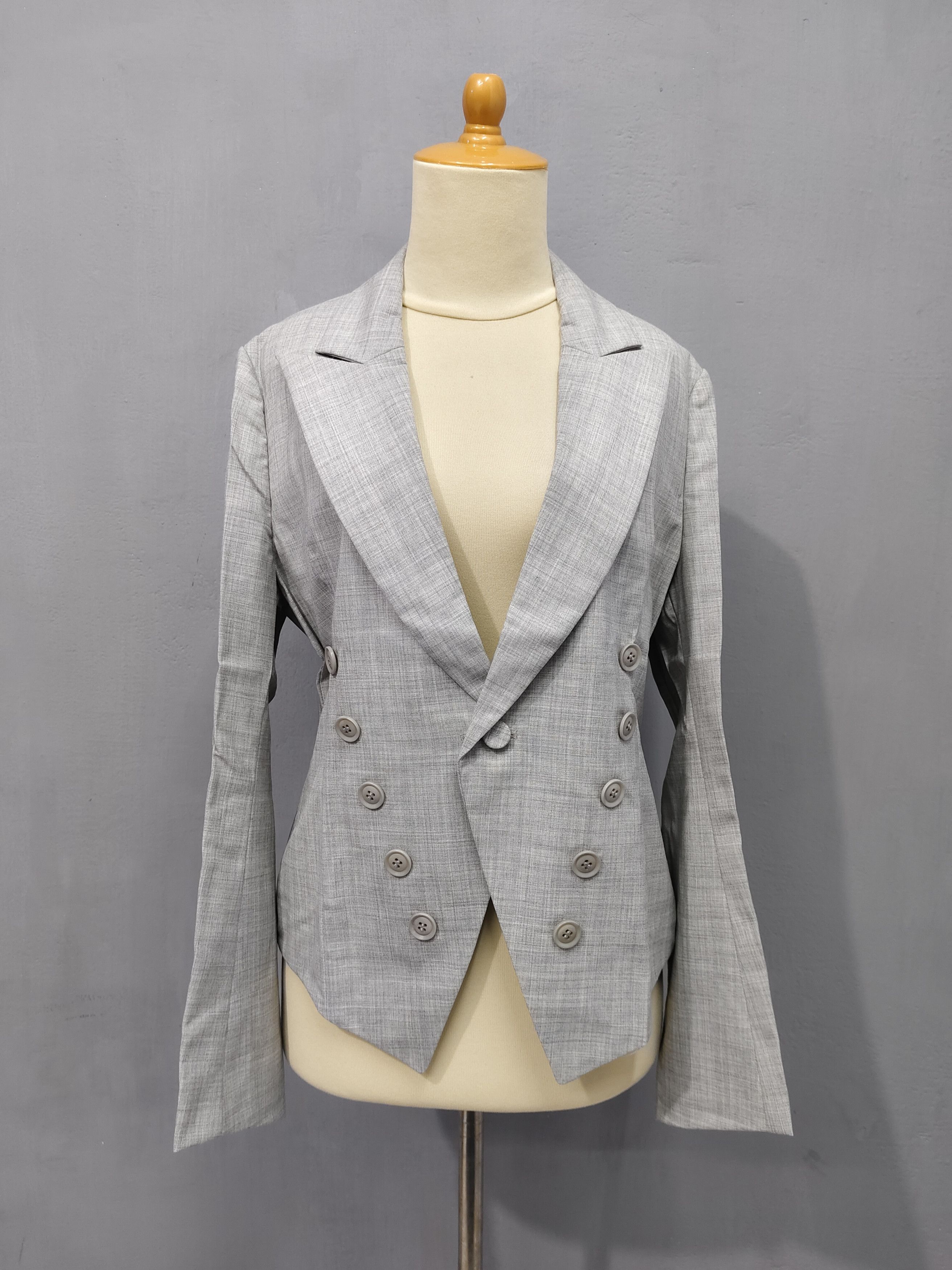Yohji Yamamoto SAMPLE Y’s- Minimal Double Breasted Tailored Blazer Jacket Size M / US 6-8 / IT 42-44 - 2 Thumbnail