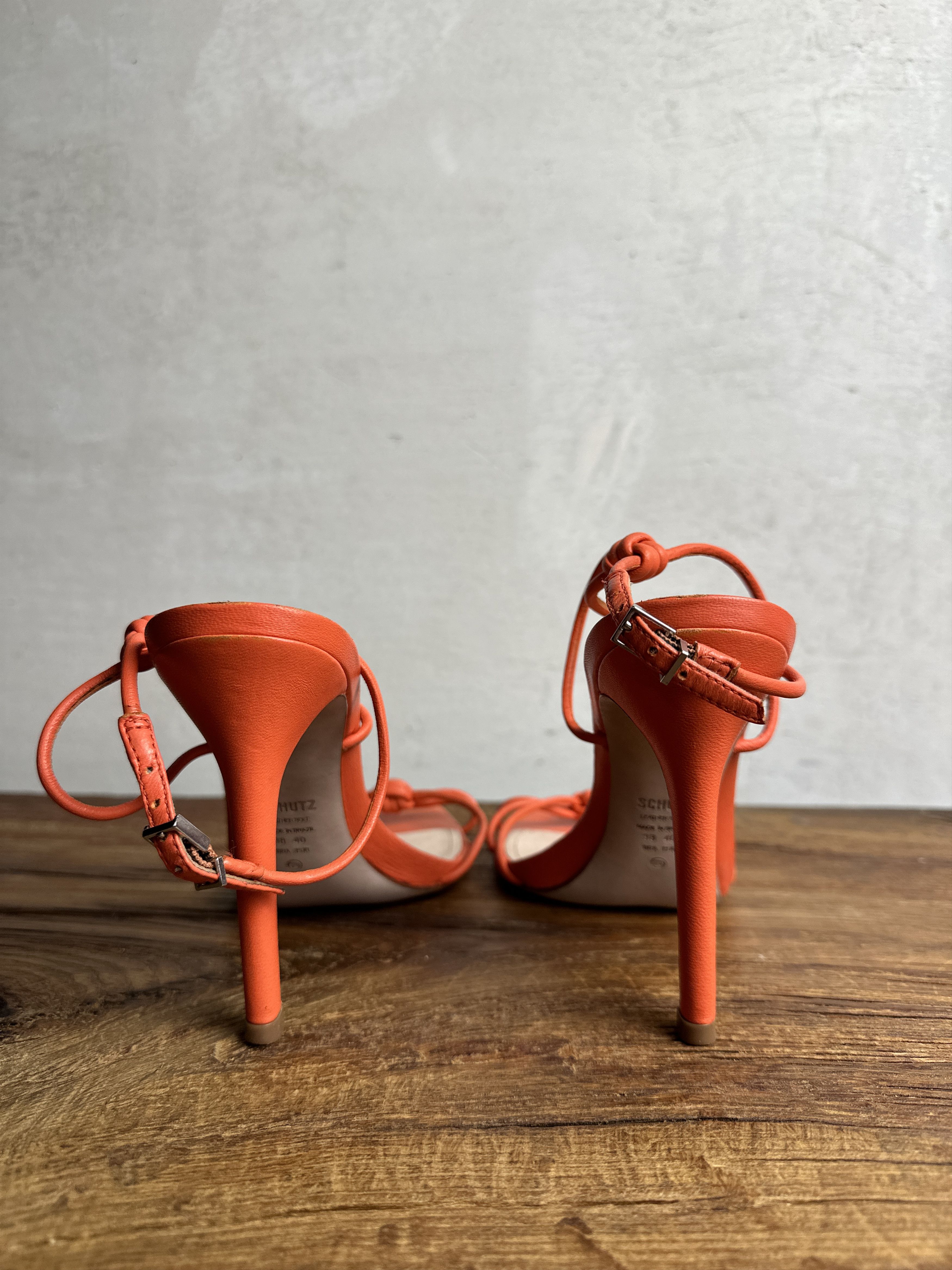 SCHUTZ Schutz Knot Heeled Leather Sandals Size US 10 / IT 40 - 6 Thumbnail