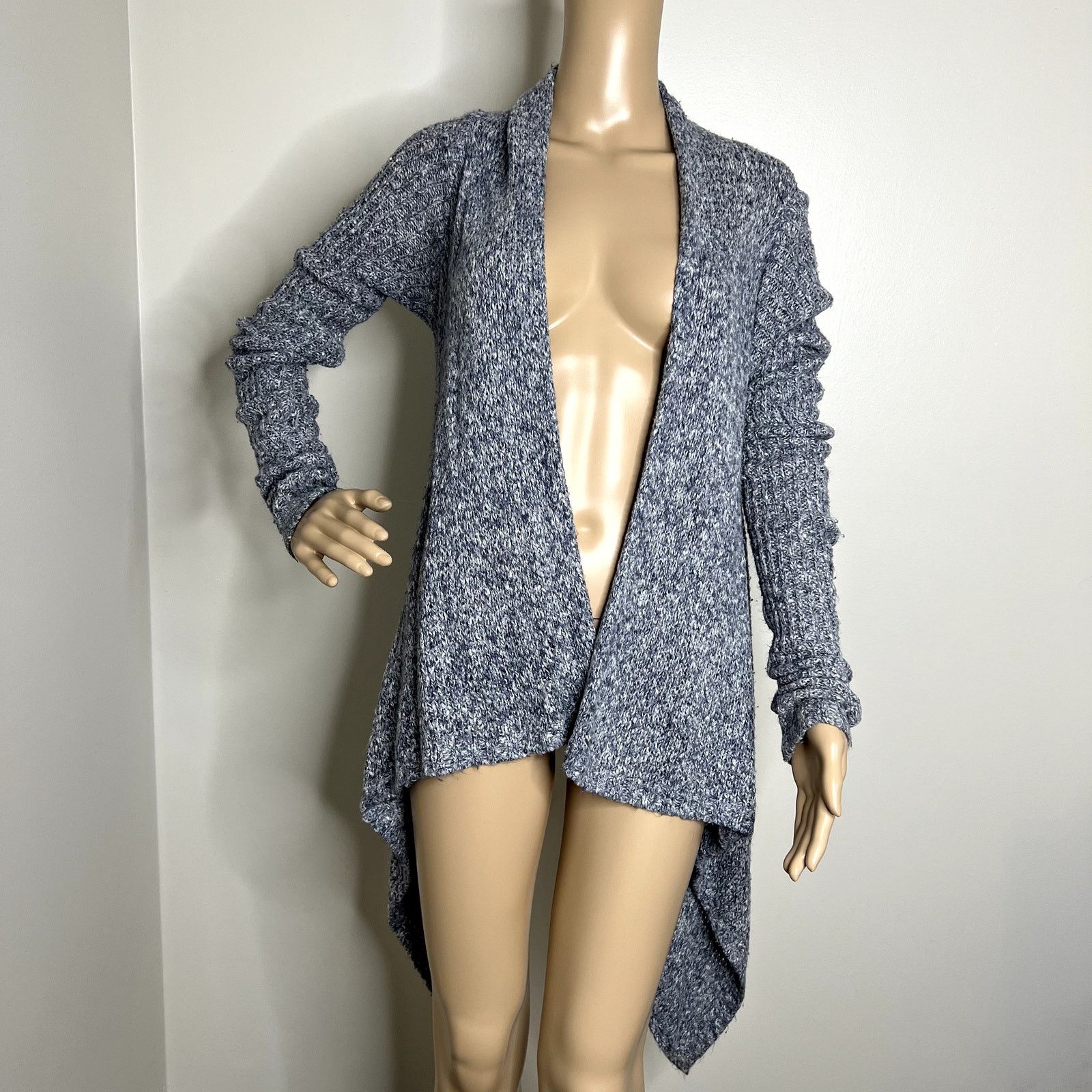 Other Gilly Hicks Blue Knit Open Front Cardigan Sweater Size XS / US 0-2 / IT 36-38 - 1 Thumbnail