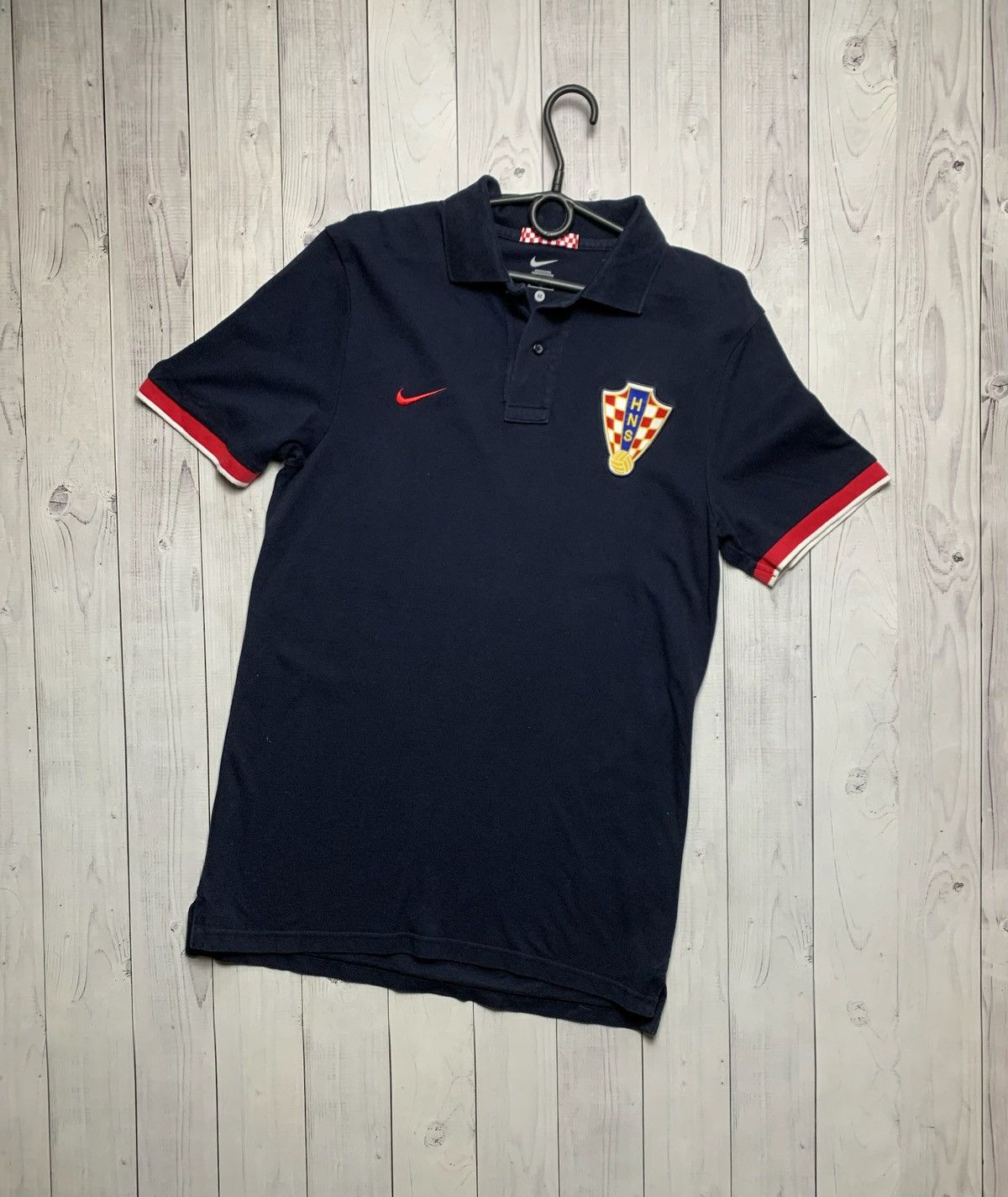 Nike Vintage Nike Croatia soccer polo logo black Size US S / EU 44-46 / 1 - 1 Thumbnail