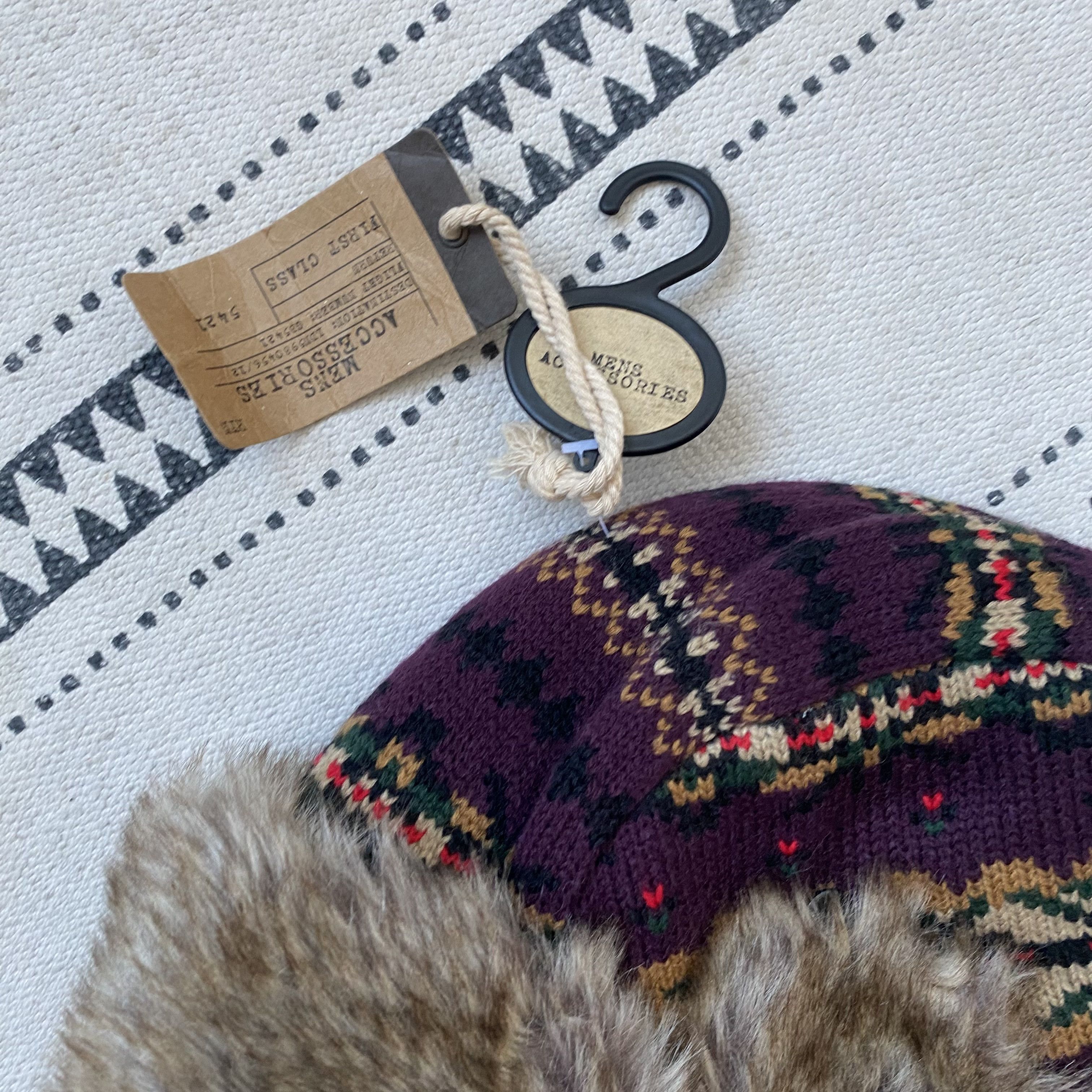 Japanese Brand Knit Trapper Faux Fur Ushanka Winter Hat Y2K Vintage Size ONE SIZE - 6 Thumbnail
