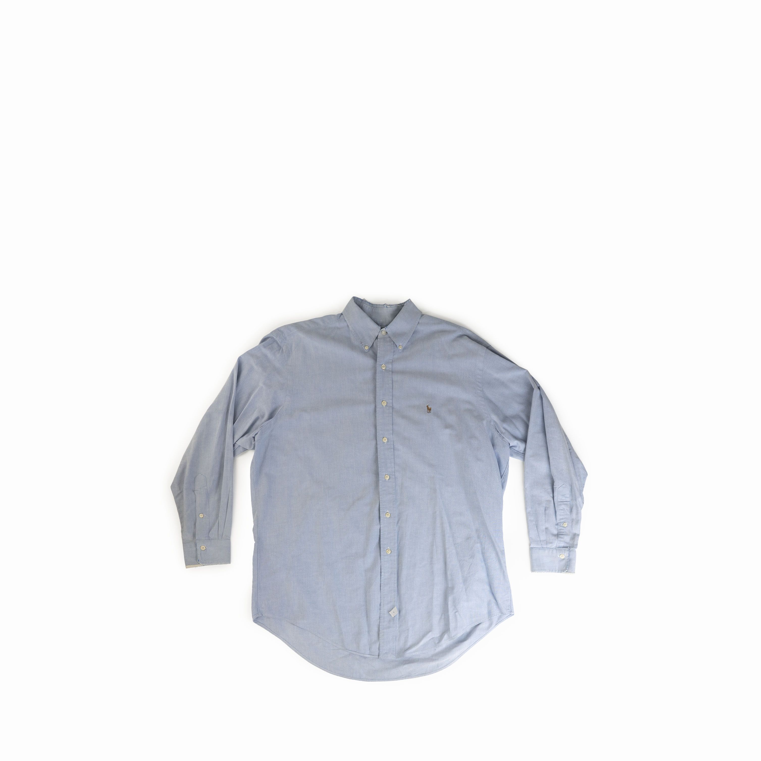 Polo Ralph Lauren × RRL Ralph Lauren × Ralph Lauren Vintage 1990's Polo Ralph Lauren Chambray Button Shirt Size US L / EU 52-54 / 3 - 1 Thumbnail