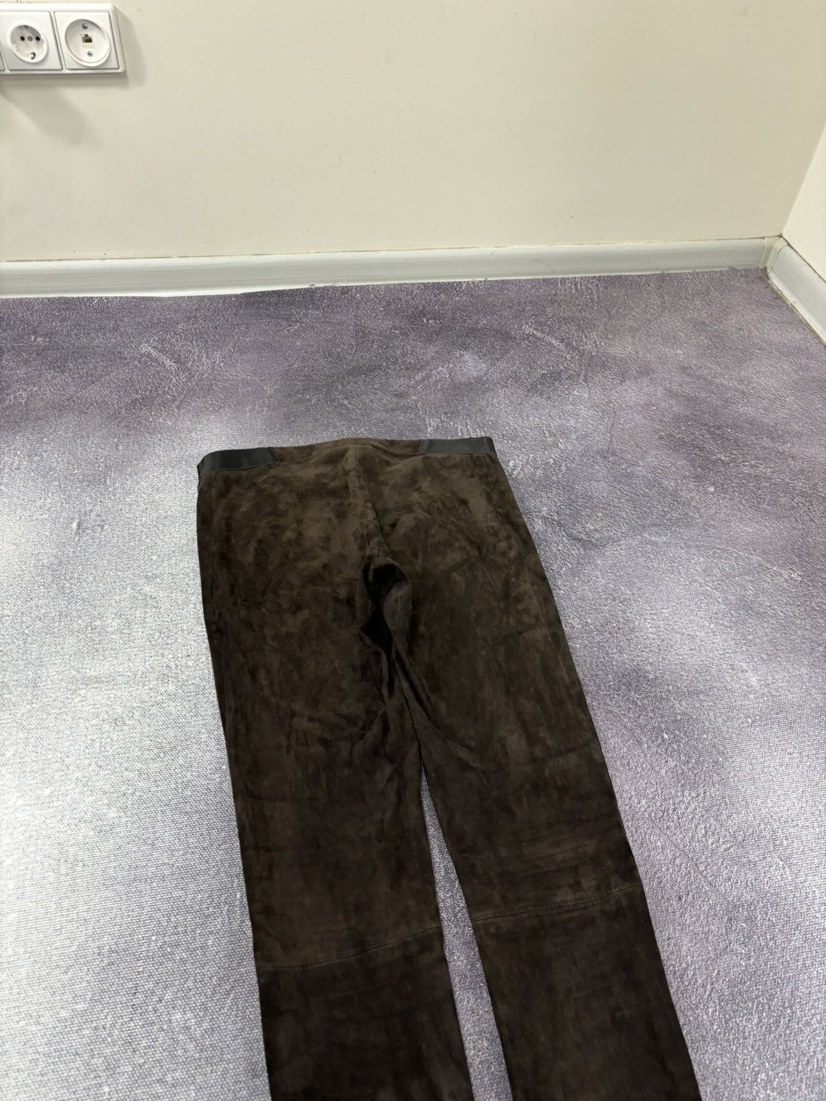 Alice + Olivia Alice + Olivia Suede Leather Front Zip Brown Leggings Pants Size 30" / US 8 / IT 44 - 13 Thumbnail