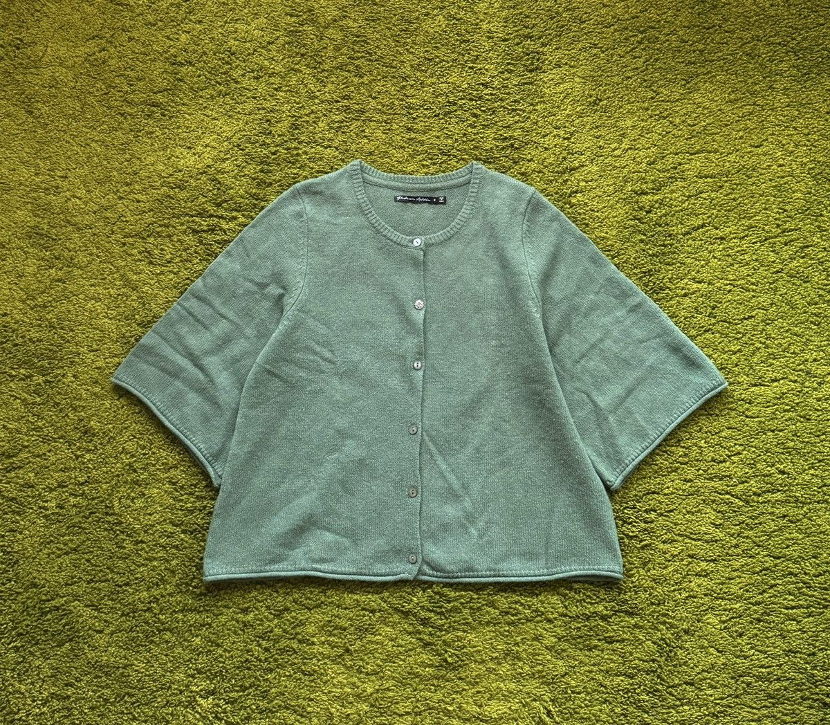 Designer Gudrun Sjoden avant Garde 100% wool cardigan sweater Size M / US 6-8 / IT 42-44 - 1 Thumbnail