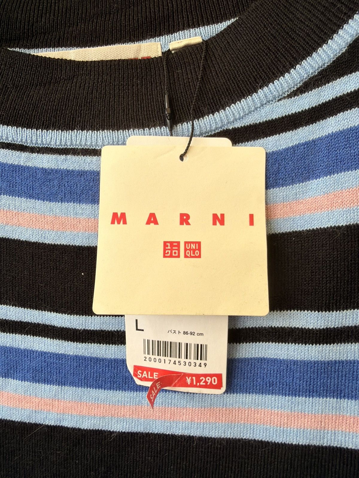 Marni BNWT Uniqlo x Marni Merino Blend Striped Knit Dress Size L / US 10 / IT 46 - 3 Thumbnail