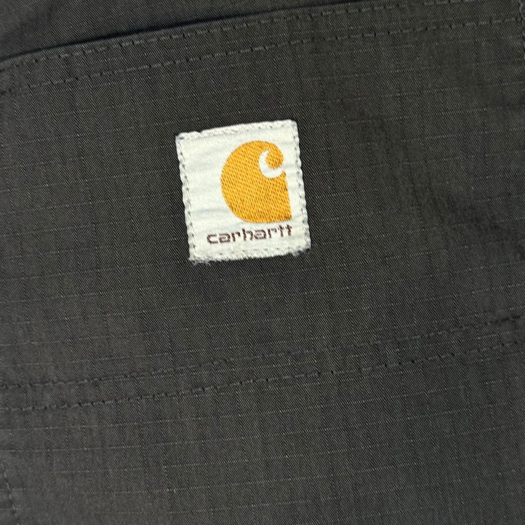 Carhartt VINTAGE Carhartt Pants Mens 37x29 Gray Ripstop Relaxed Fit Workwear Cargo (37x29) Size US 37 - 6 Thumbnail