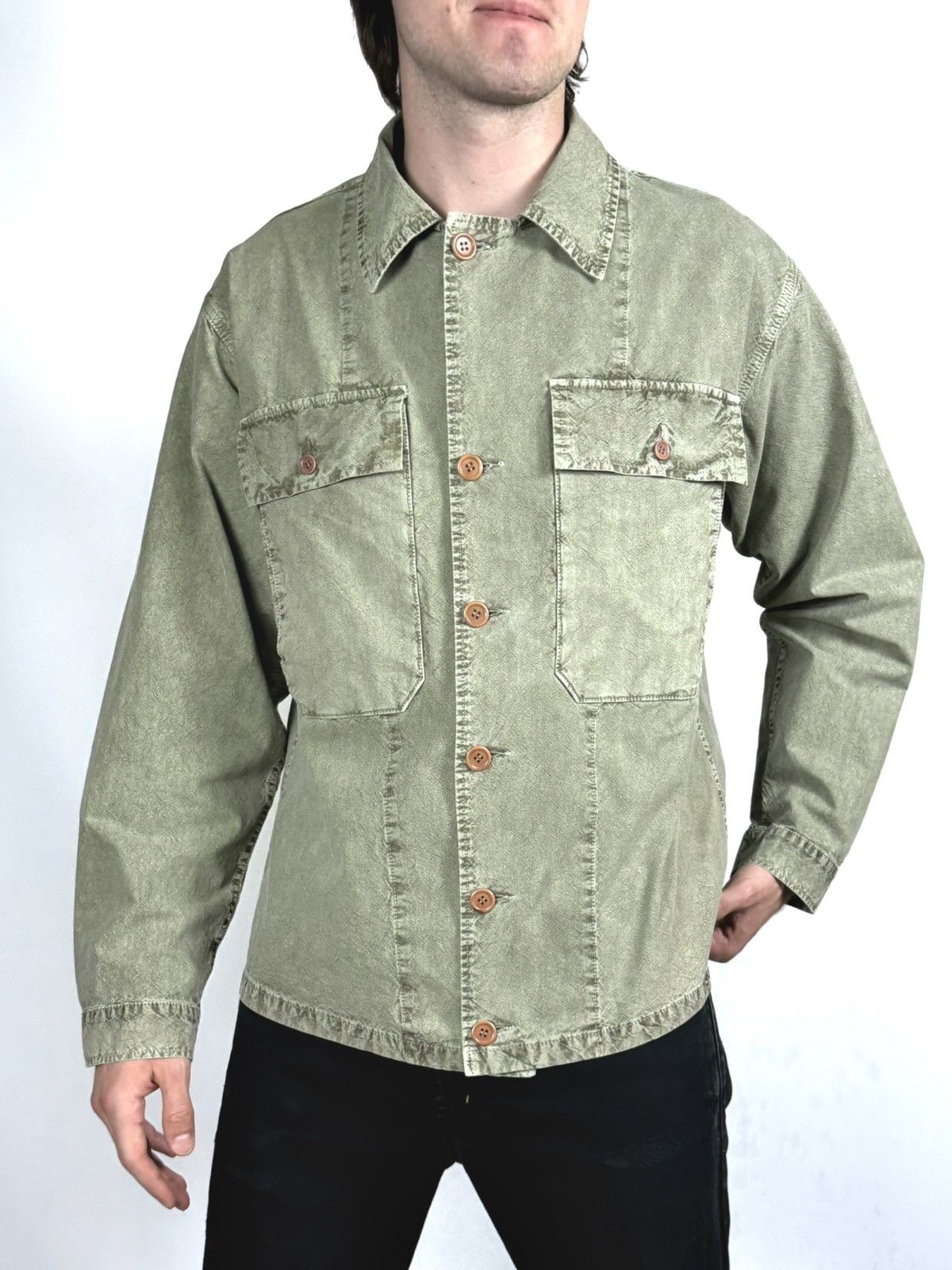 Our Legacy Our Legacy Garment Dyed Cargo Pockets Overshirt Size US XL / EU 56 / 4 - 5 Thumbnail
