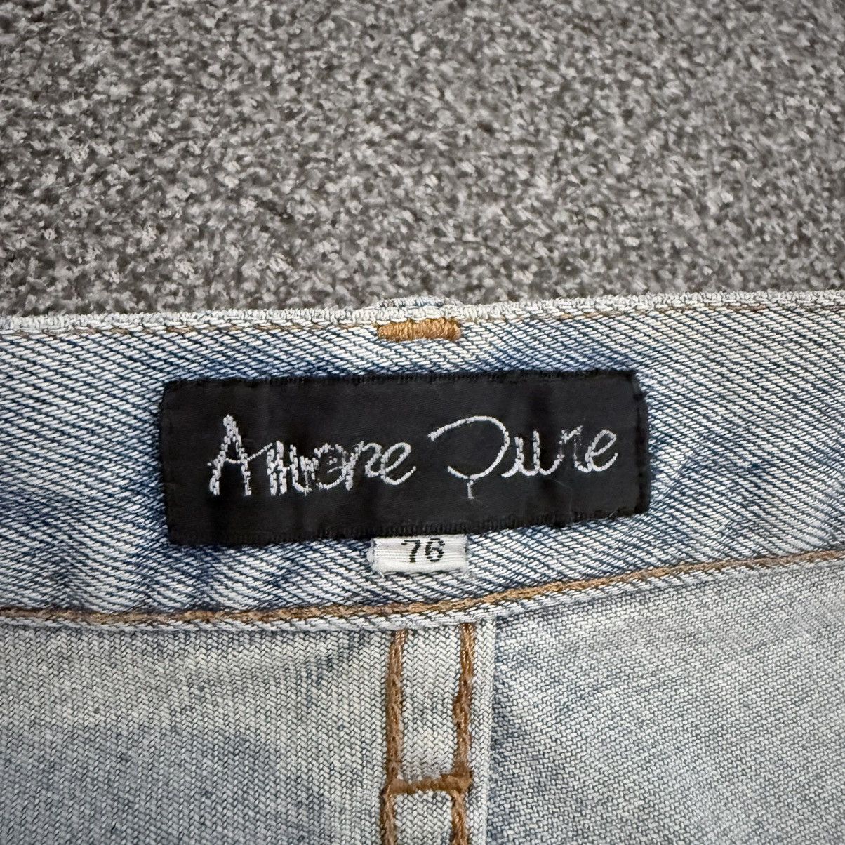 Hysteric Glamour Vintage 90s Japanese Crazy Distressed Splash Paint Denim Y2K Size US 29 - 15 Thumbnail