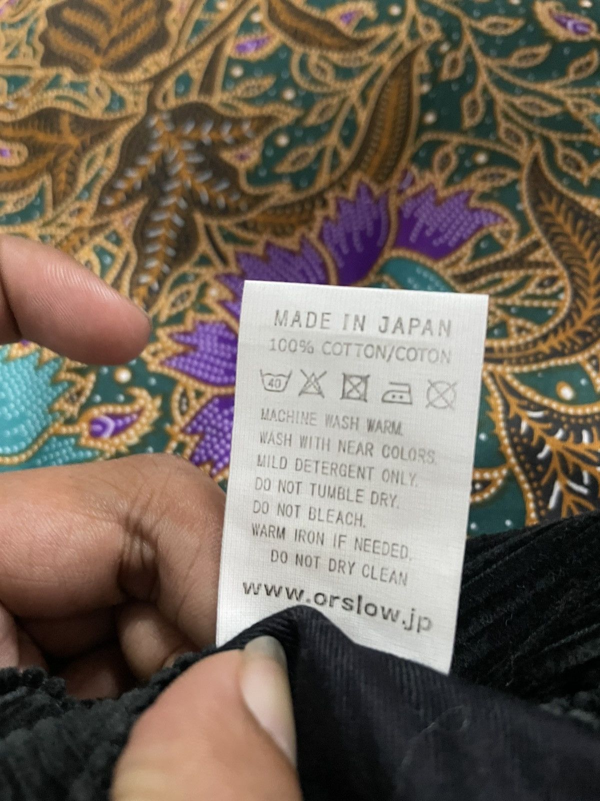 Orslow orSlow Japan Black Corduroy Painter / Fatigue Pants Size US 30 / EU 46 - 2 Thumbnail