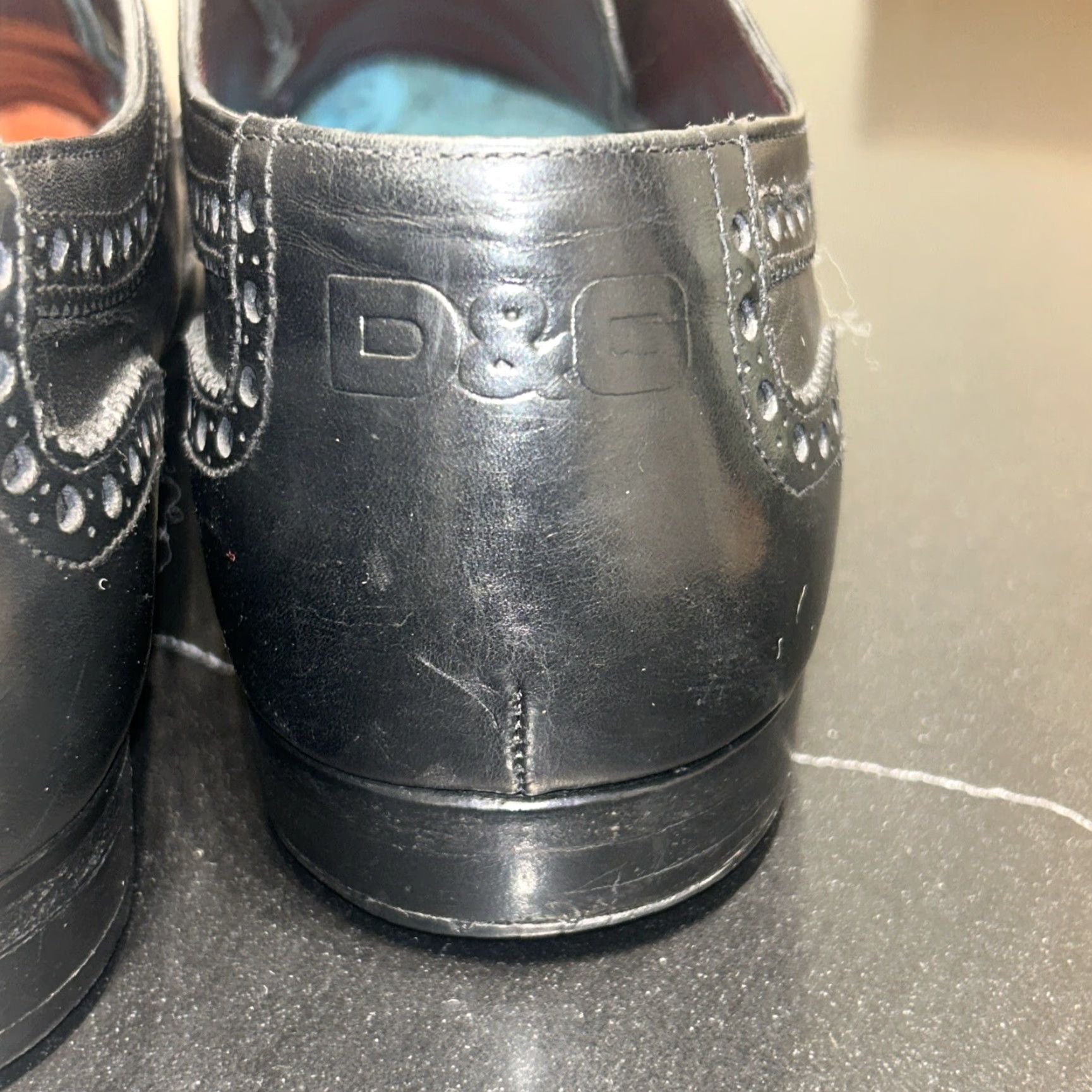 Dolce & Gabbana VINTAGE Dolce&Gabbana Pointed Wingtip Oxford Shoes Oxfords Dress Men 8 US 42 EUR Black Size US 8 / EU 41 - 2 Thumbnail