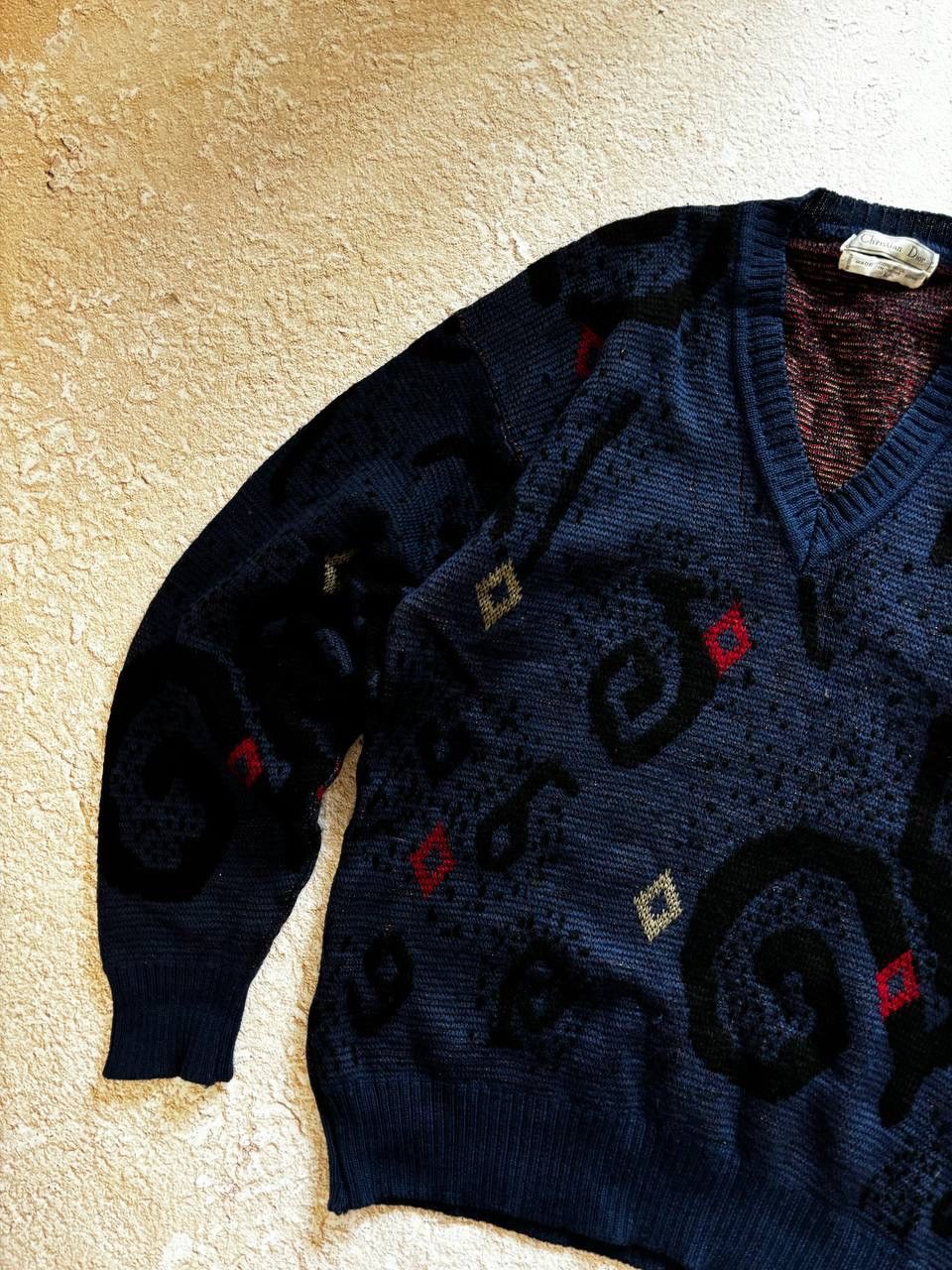 Christian Dior Monsieur × Vintage Christian Dior vintage distressed sweater Size US L / EU 52-54 / 3 - 3 Thumbnail