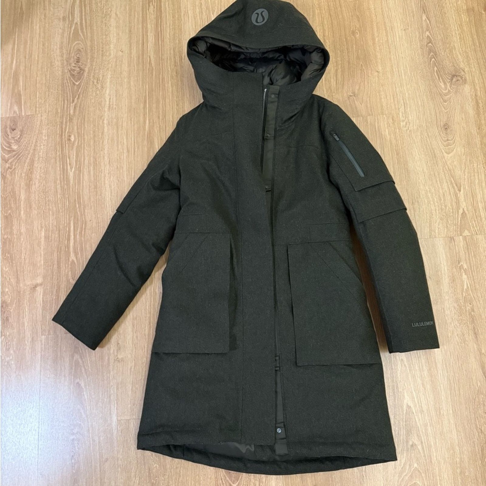 Lululemon Lululemon Snow Warrior Women's Olive Hooded Parka Size S / US 4 / IT 40 - 1 Thumbnail