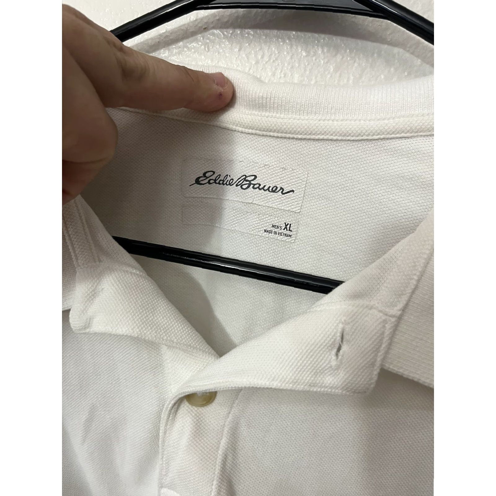 Eddie Bauer Eddie Bauer Golf Polo Shirt XL White Short Sleeve Cotton Regular Fit Mens Size US XL / EU 56 / 4 - 3 Thumbnail
