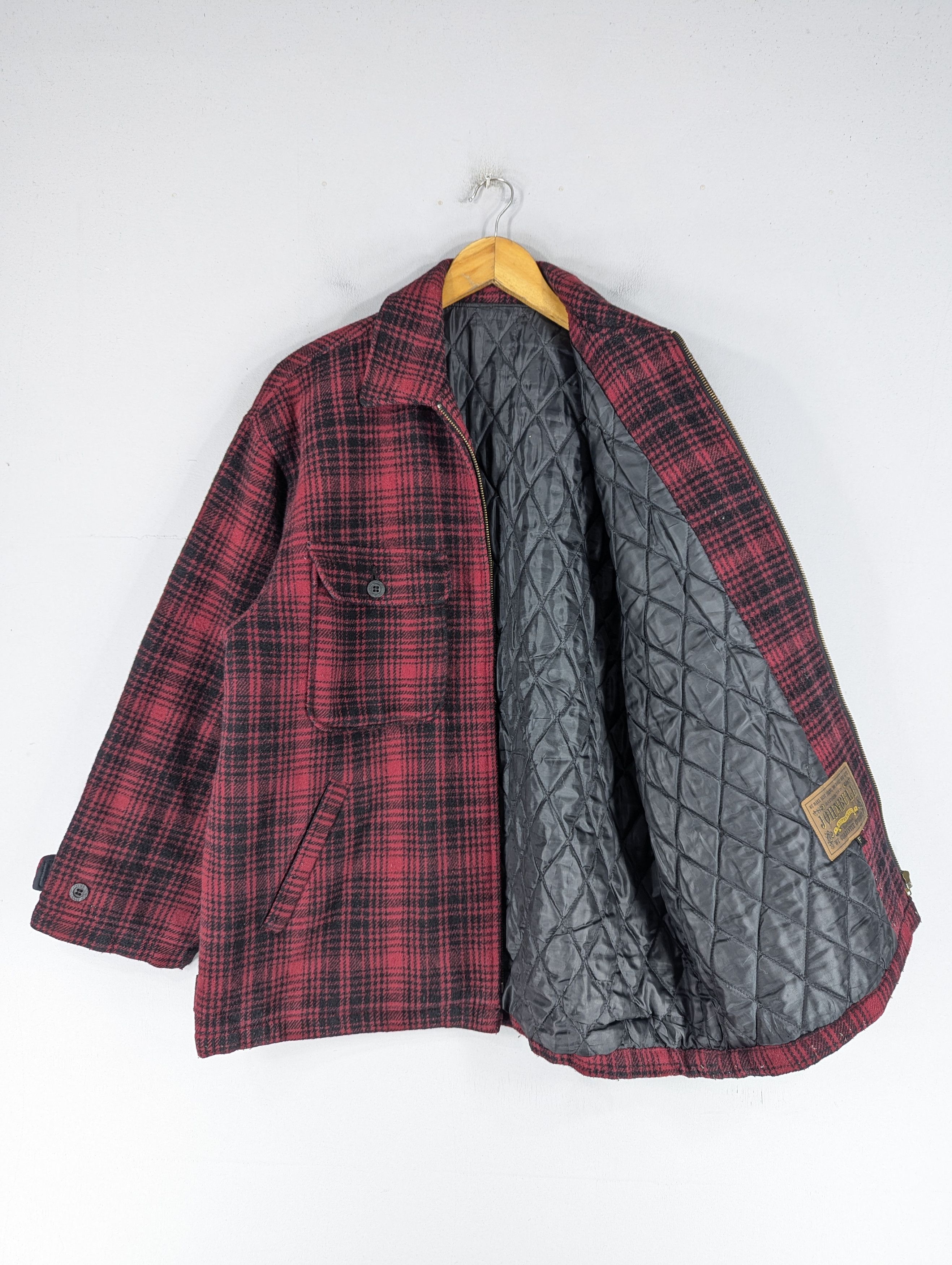 Johnbull Vintage JOHNBULL Wool Checked Quilted Zipper Jacket Size US L / EU 52-54 / 3 - 7 Thumbnail