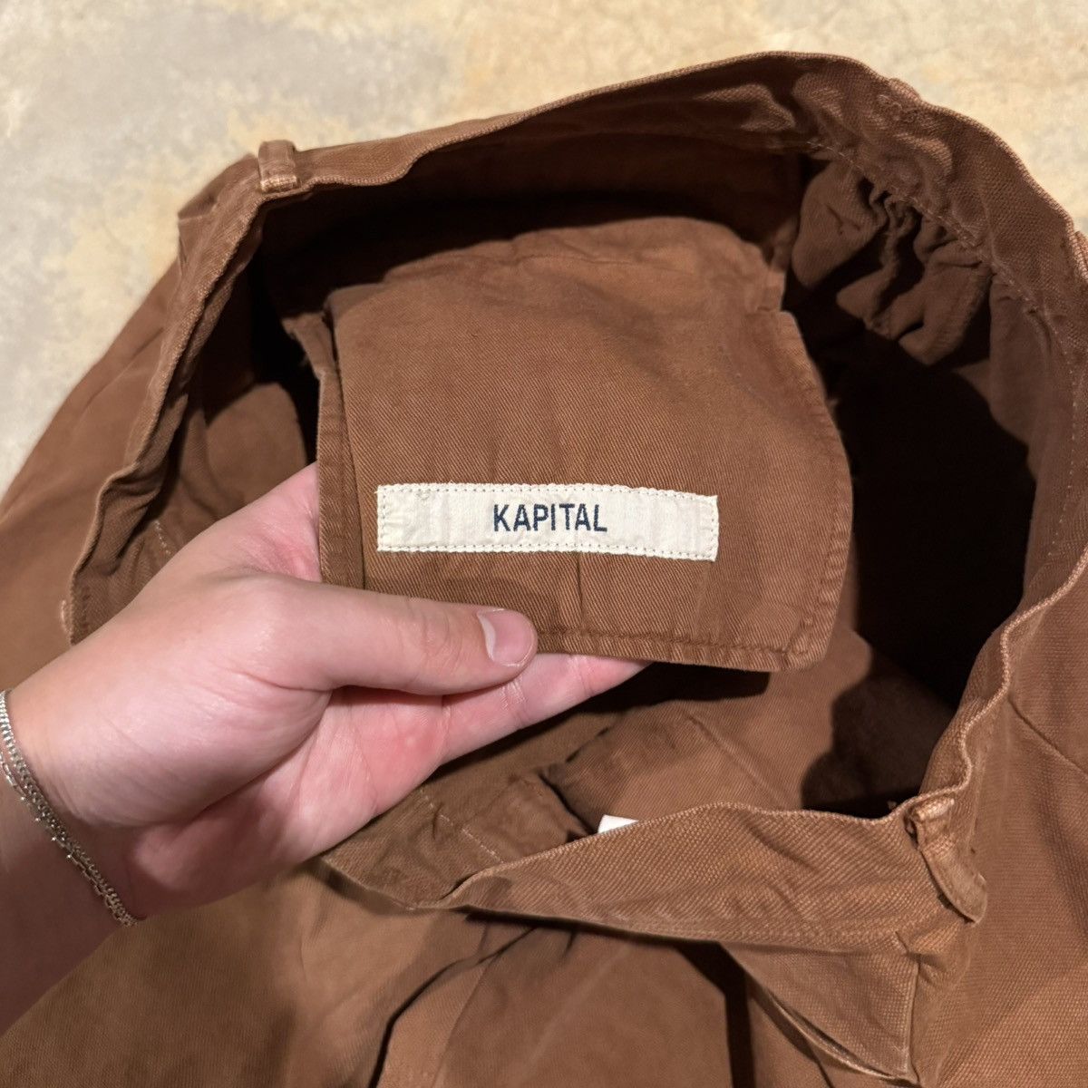 Kapital Kapital Cargo Pocket Stenciled Canvas Bootcut Work Pants Size US 30 / EU 46 - 11 Thumbnail